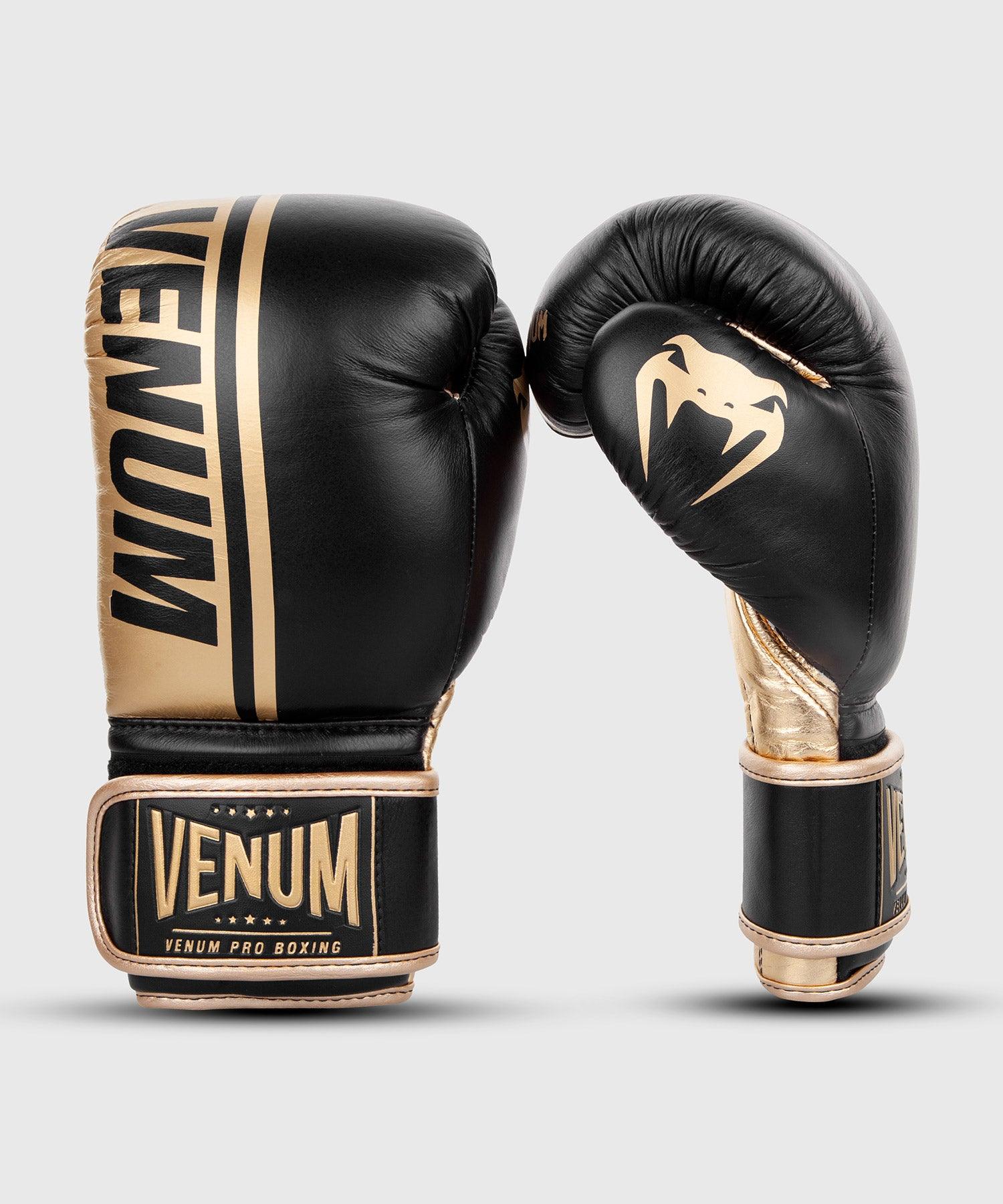 Venum Shield Pro Boxing Gloves Velcro - Black/Gold Picture 2