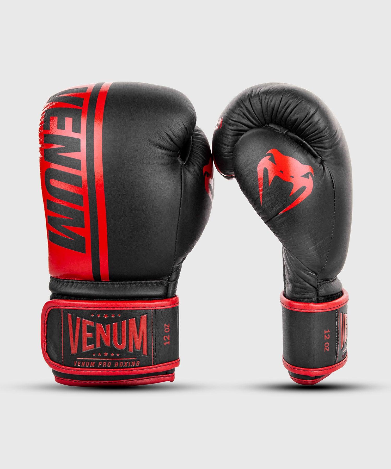 Venum Shield Pro Boxing Gloves Velcro - Black/Red Picture 2
