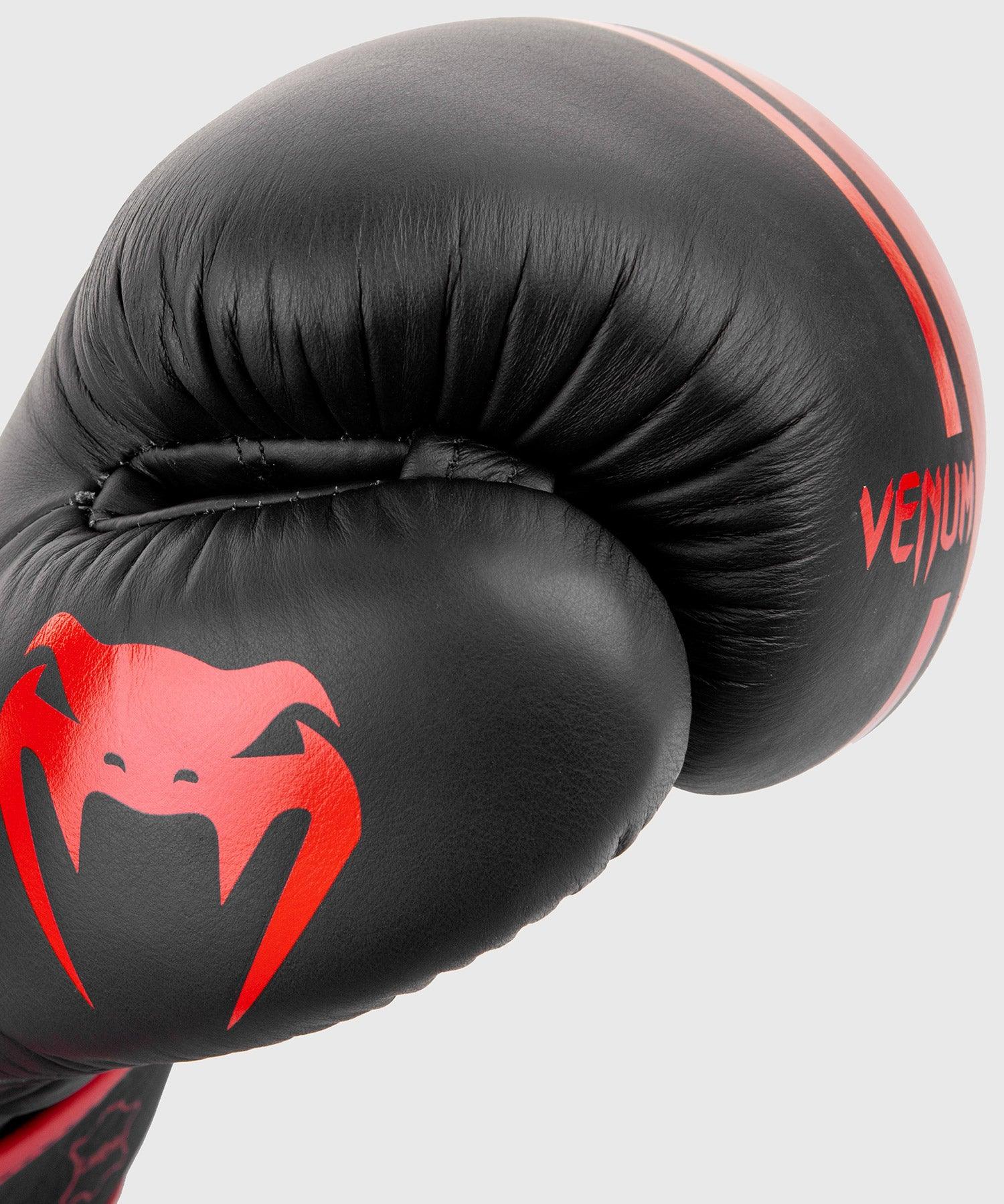 Venum Shield Pro Boxing Gloves Velcro - Black/Red Picture 4