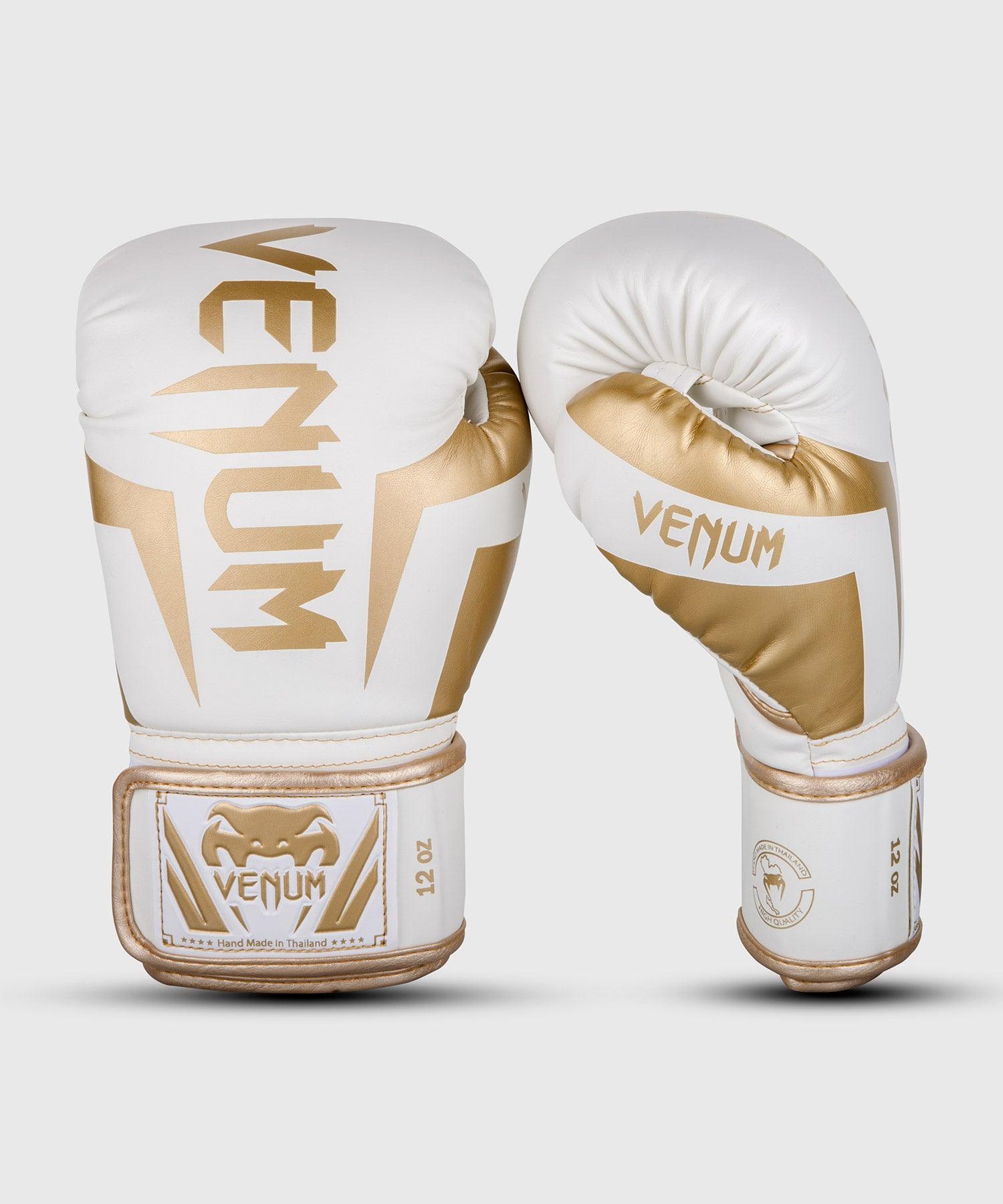 Venum Elite Boxing Gloves - White/Gold Picture 1