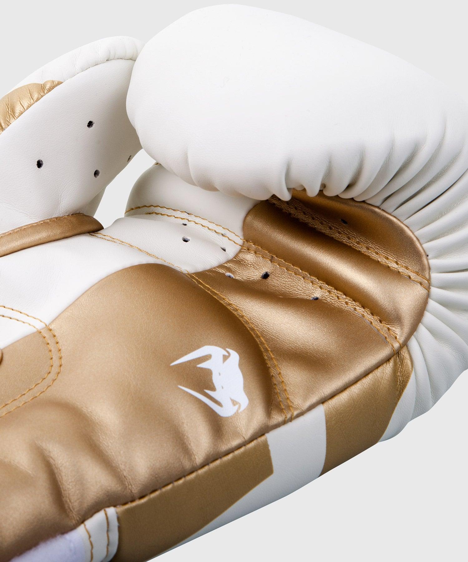 Venum Elite Boxing Gloves - White/Gold Picture 4