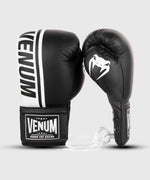 Venum Shield Pro Boxing Gloves - With Laces - Black/White Picture 2