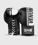 Venum Shield Pro Boxing Gloves - With Laces - Black/White Picture 3