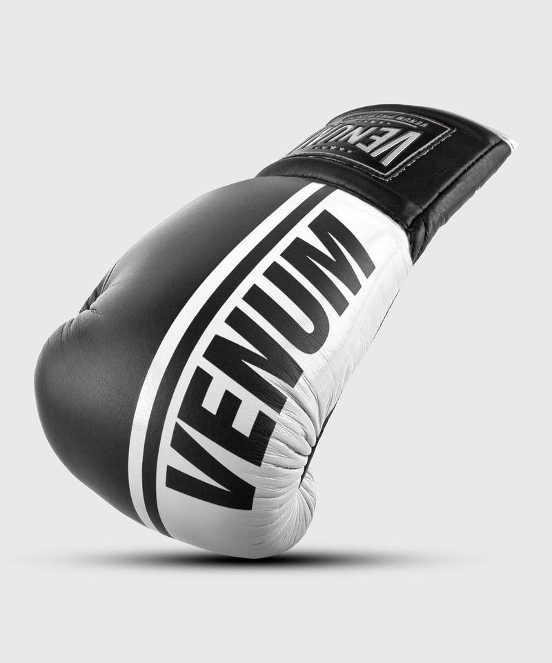 Venum Shield Pro Boxing Gloves - With Laces - Black/White Picture 1