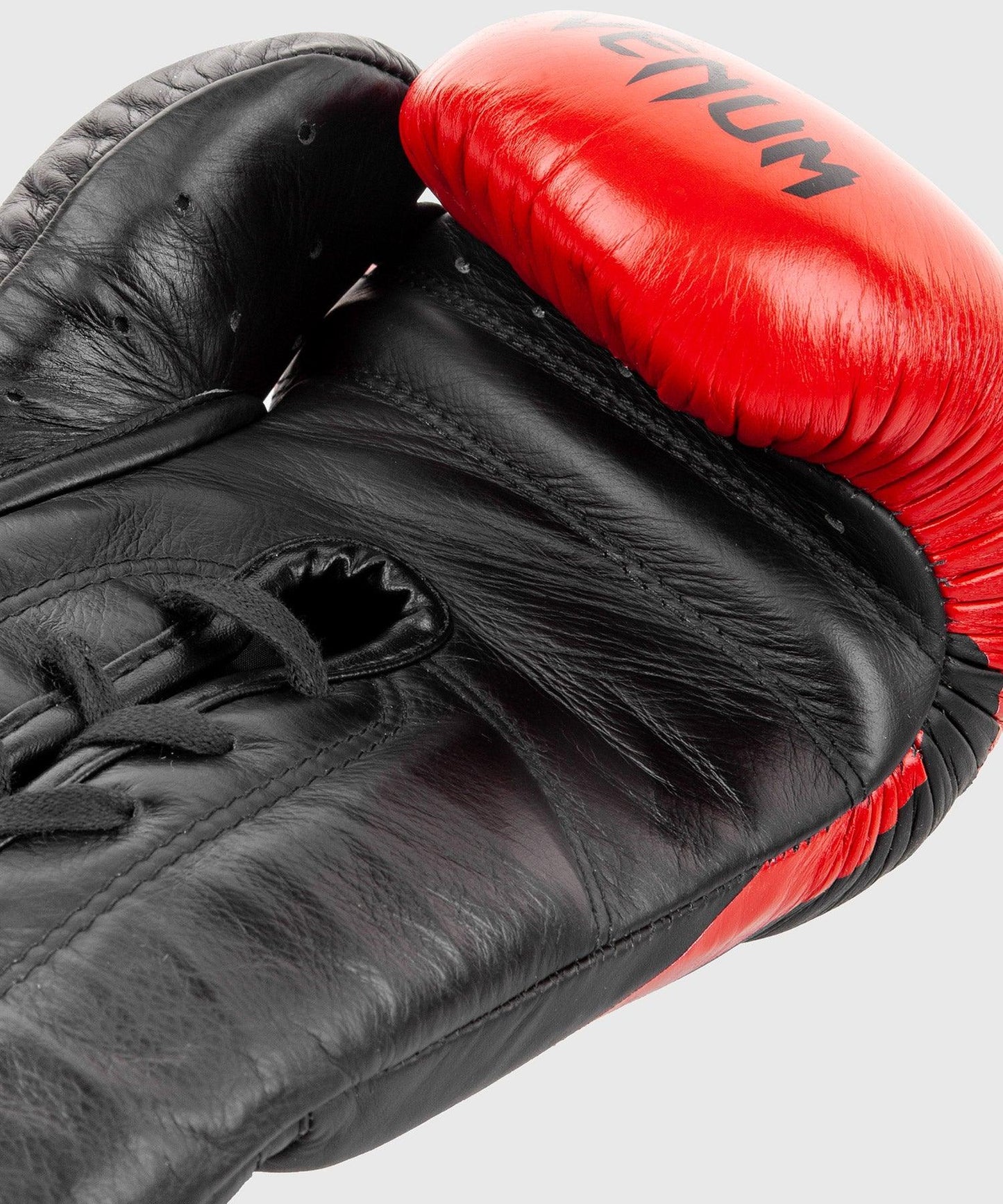 Venum Hammer Pro Boxing Gloves - With Laces - Black/Red Picture 8
