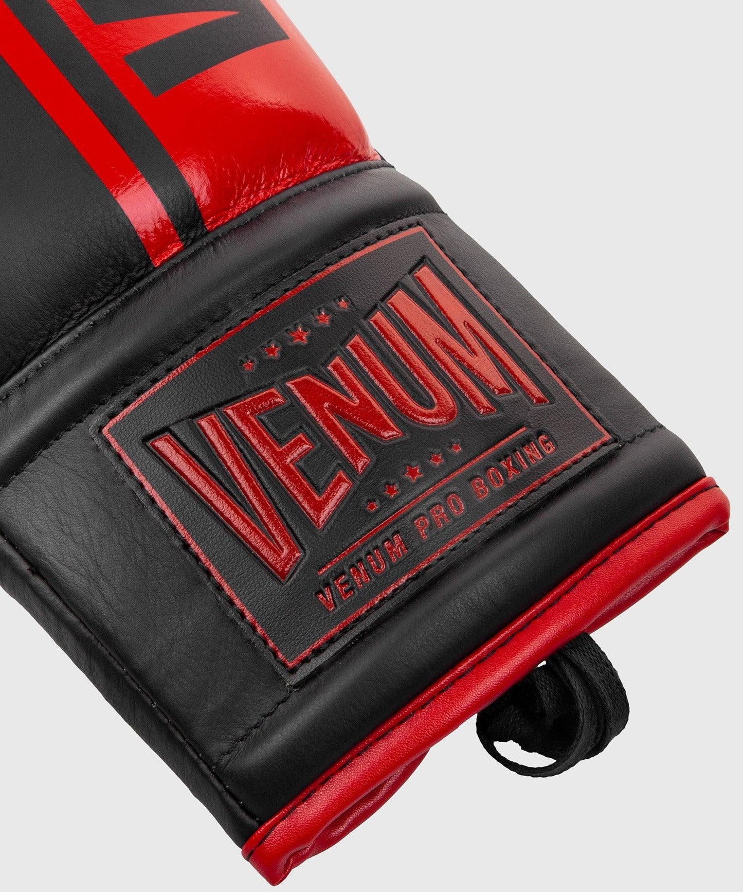 Venum Shield Pro Boxing Gloves - With Laces - Black/Red Picture 8