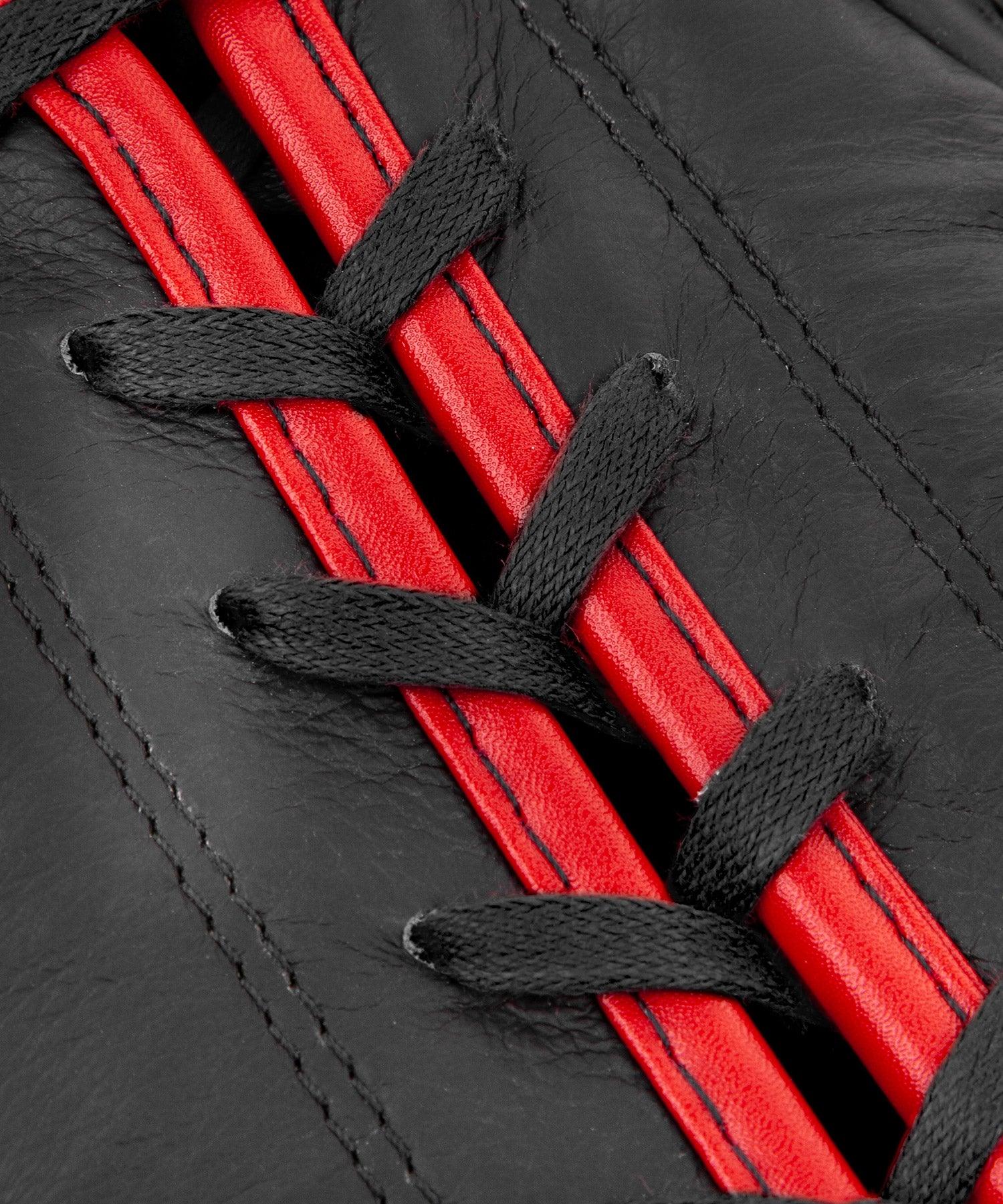 Venum Shield Pro Boxing Gloves - With Laces - Black/Red Picture 5