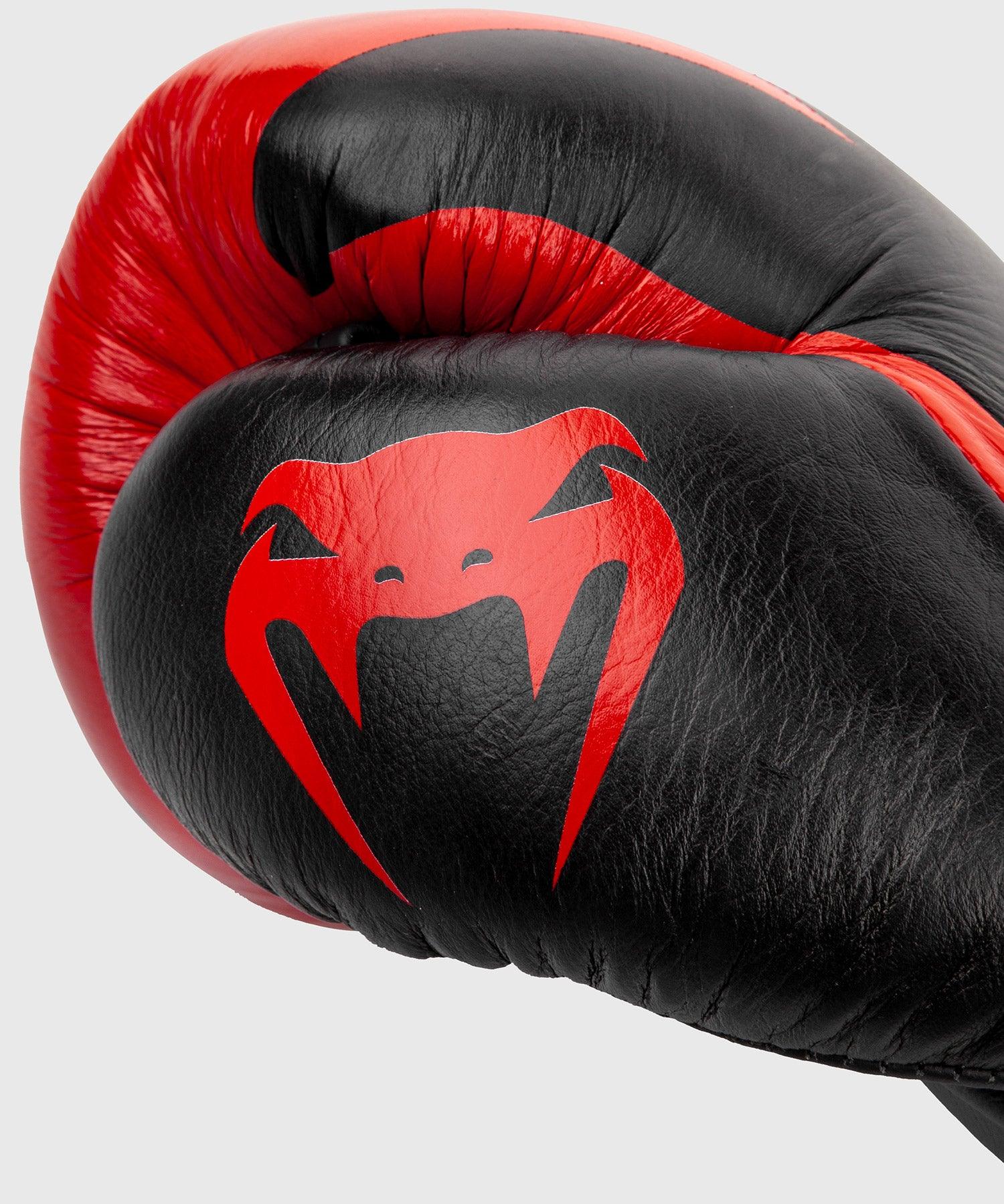 Venum Hammer Pro Boxing Gloves - With Laces - Black/Red Picture 4