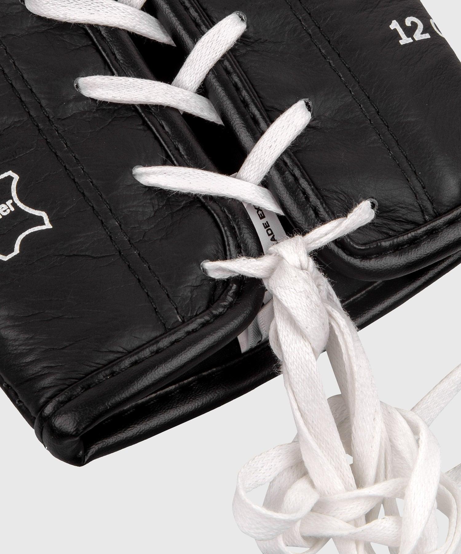 Venum Hammer Pro Boxing Gloves - With Laces - Black/White Picture 5