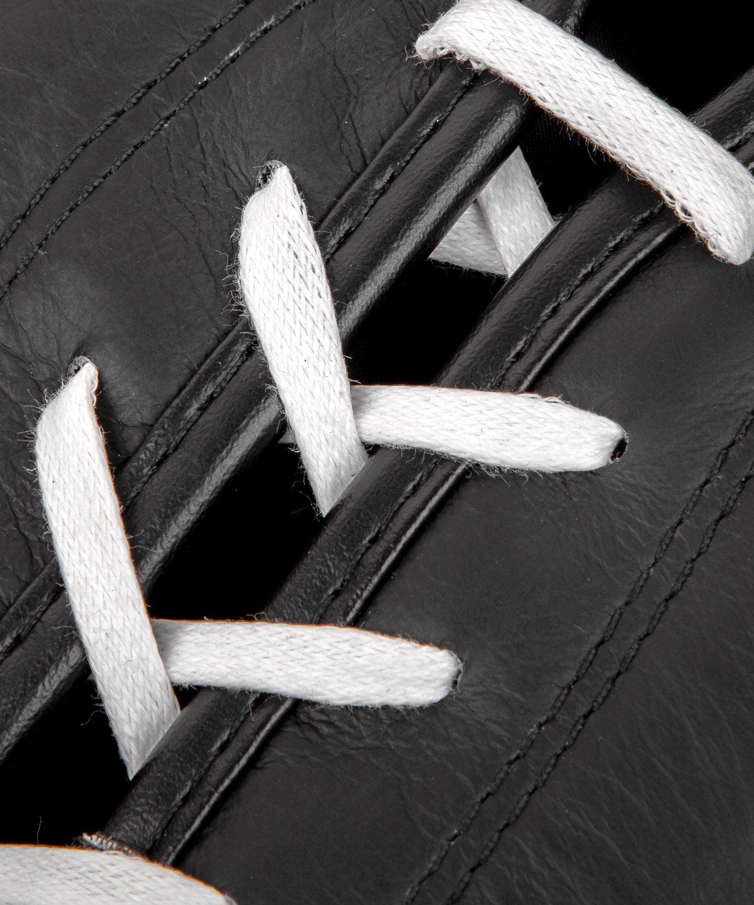 Venum Hammer Pro Boxing Gloves - With Laces - Black/White Picture 4