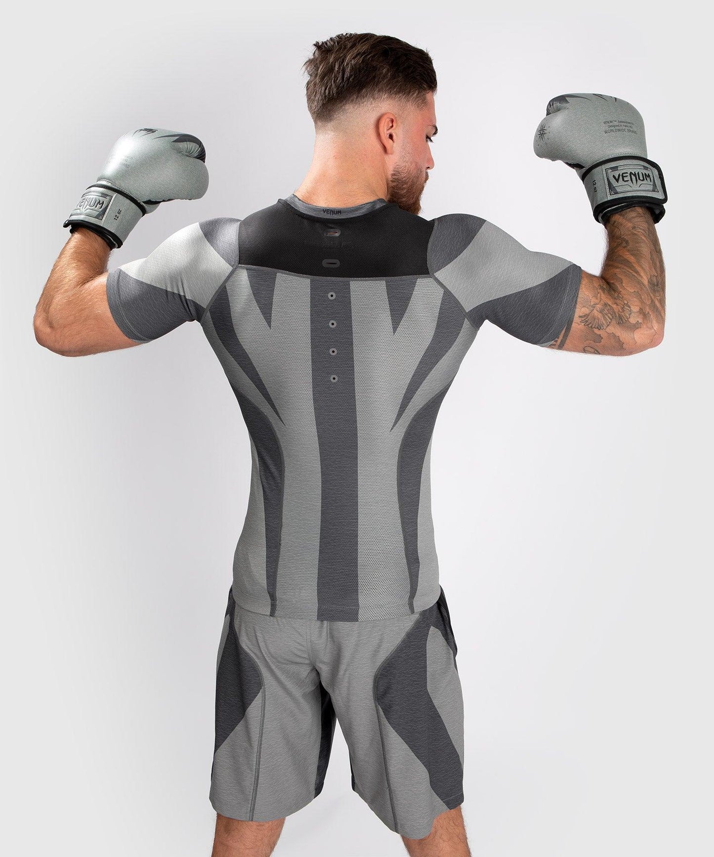 Venum Stone Rashguard - Short Sleeves  - Mineral Green