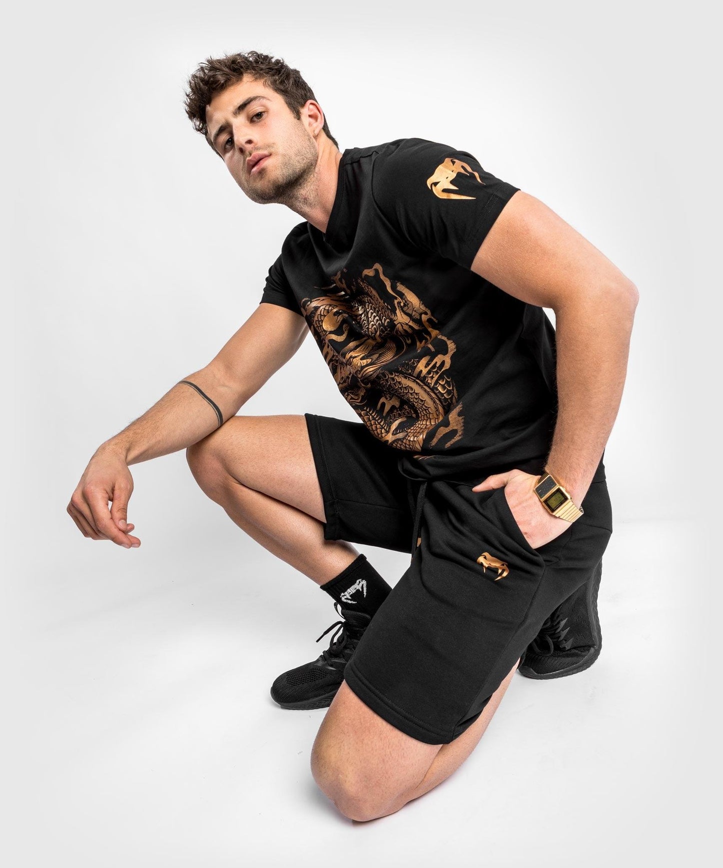 Venum Dragon's Flight T-Shirt - Black/Bronze