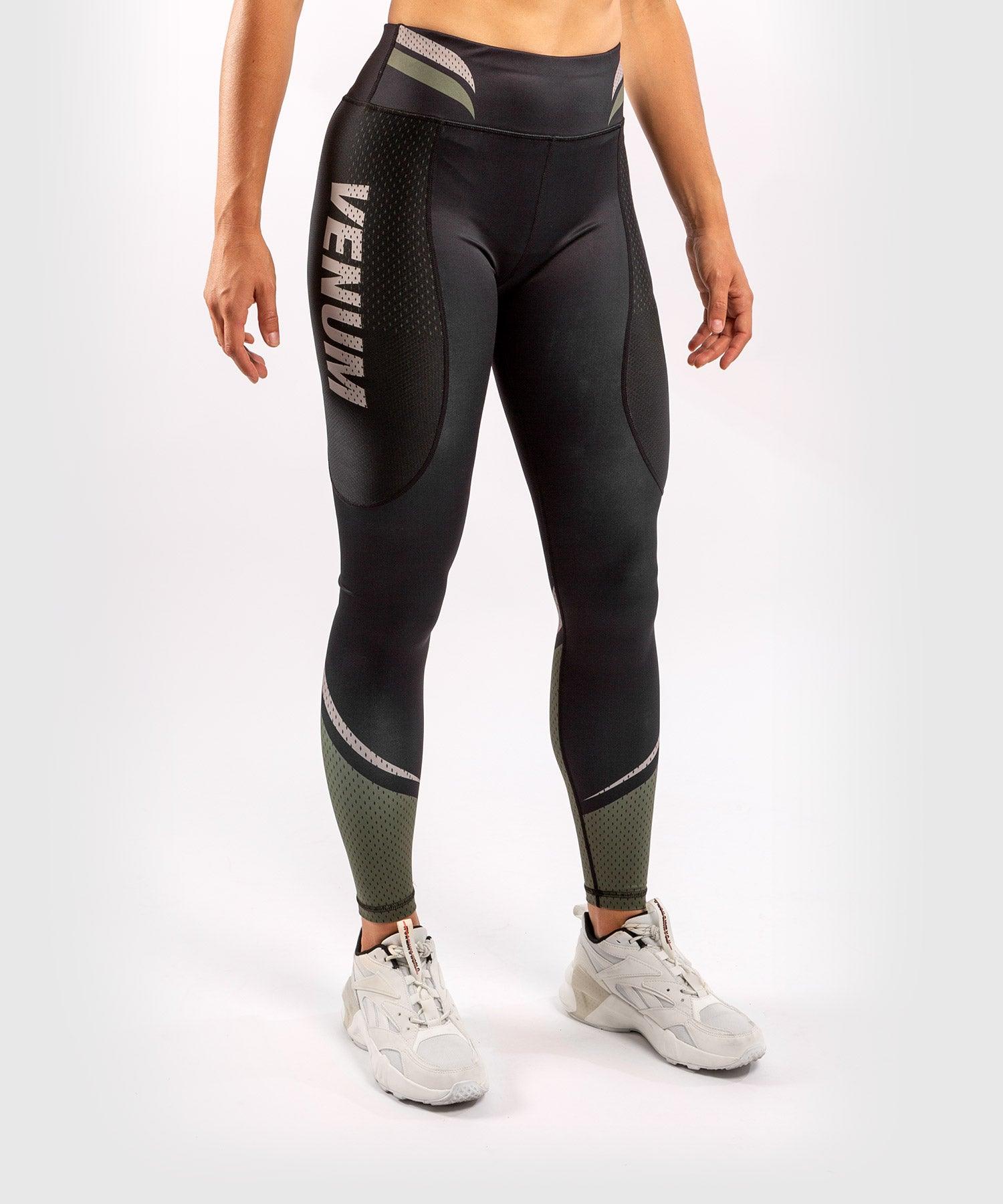 Venum ONE FC Impact Leggings - for women - Black/Khaki Picture 5