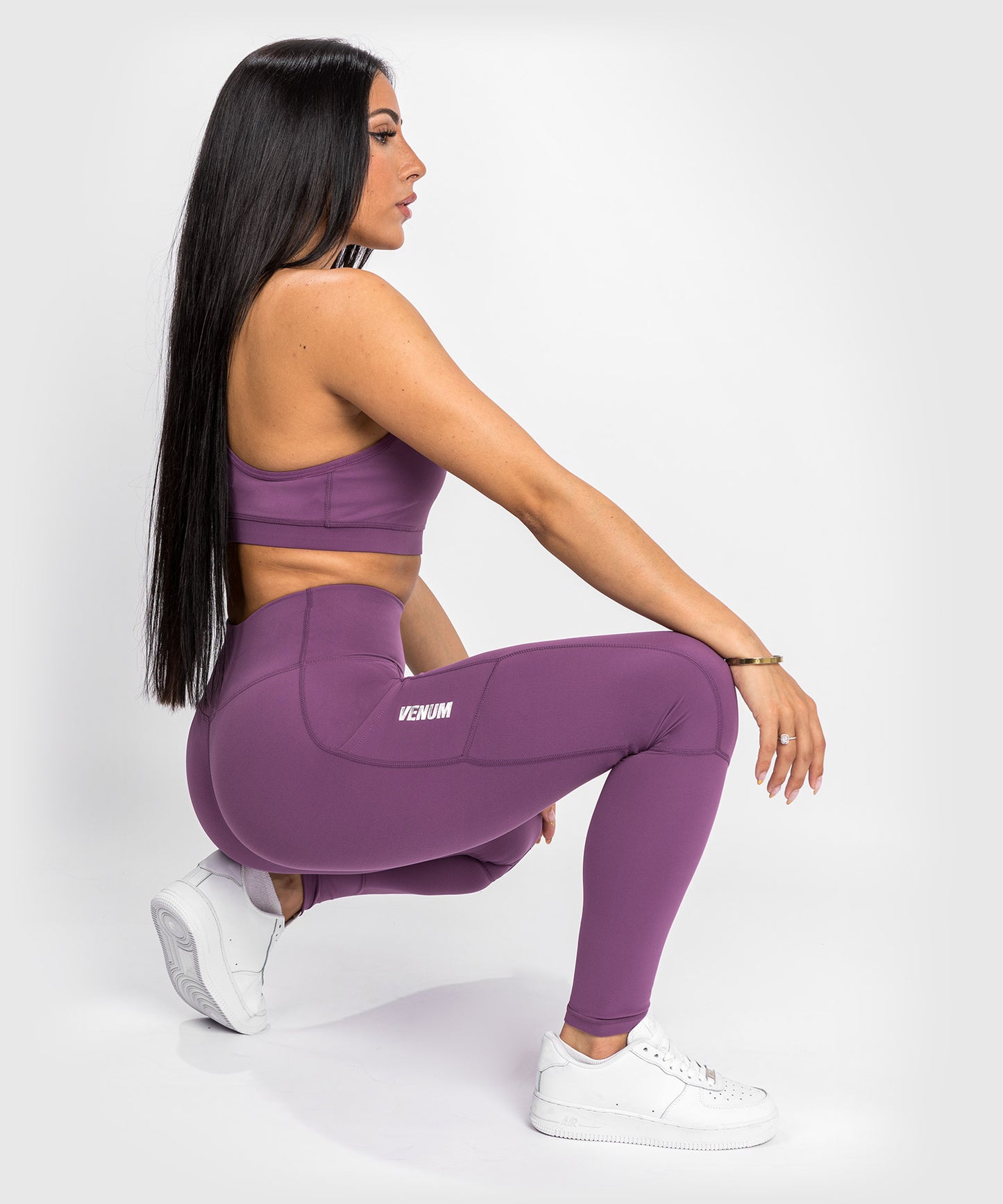 Venum Essential Performance Leggings - Dusky Orchid/Brushed Silver