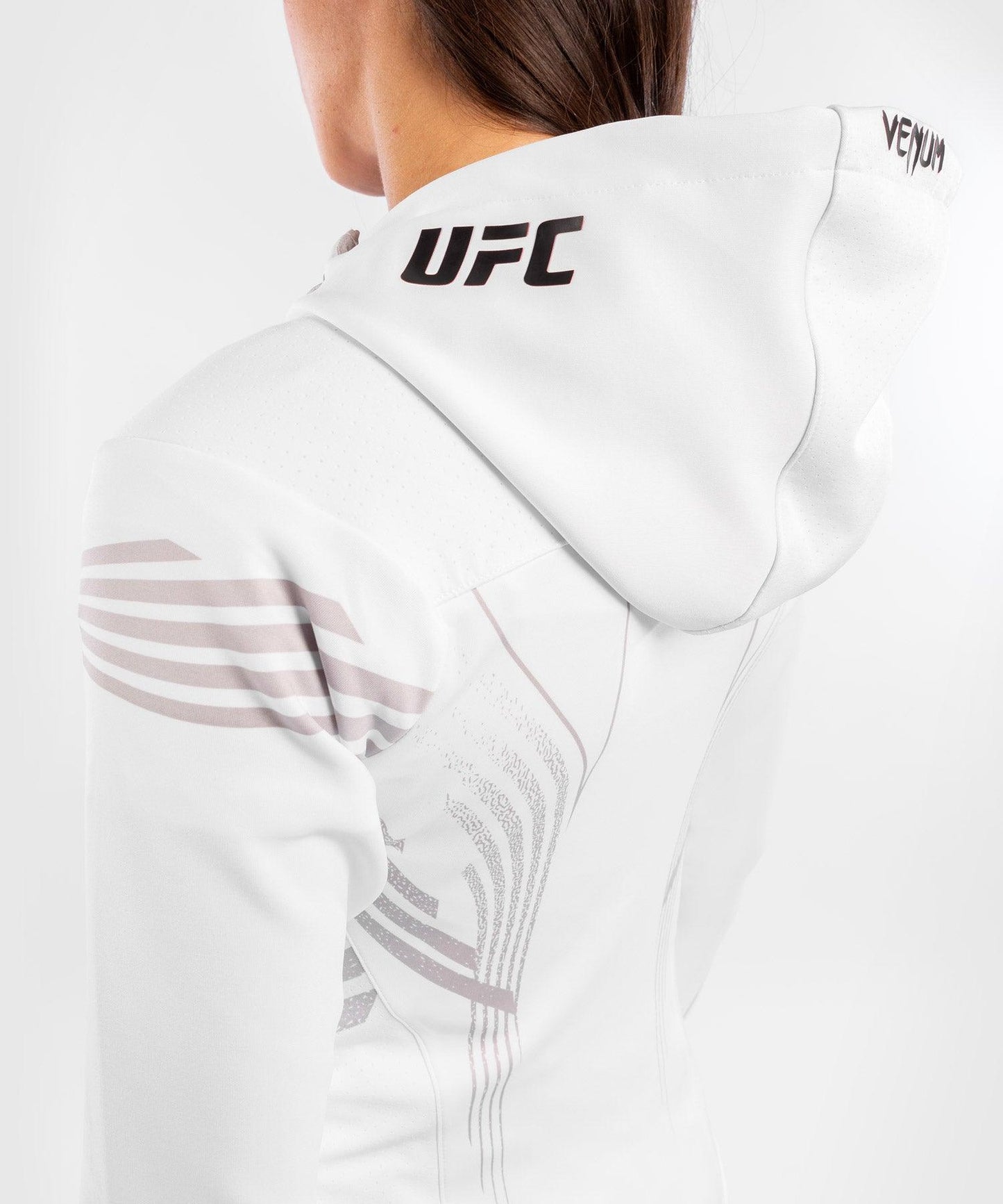 UFC Venum Personalized Authentic Fight Night Women's Walkout Hoodie - White