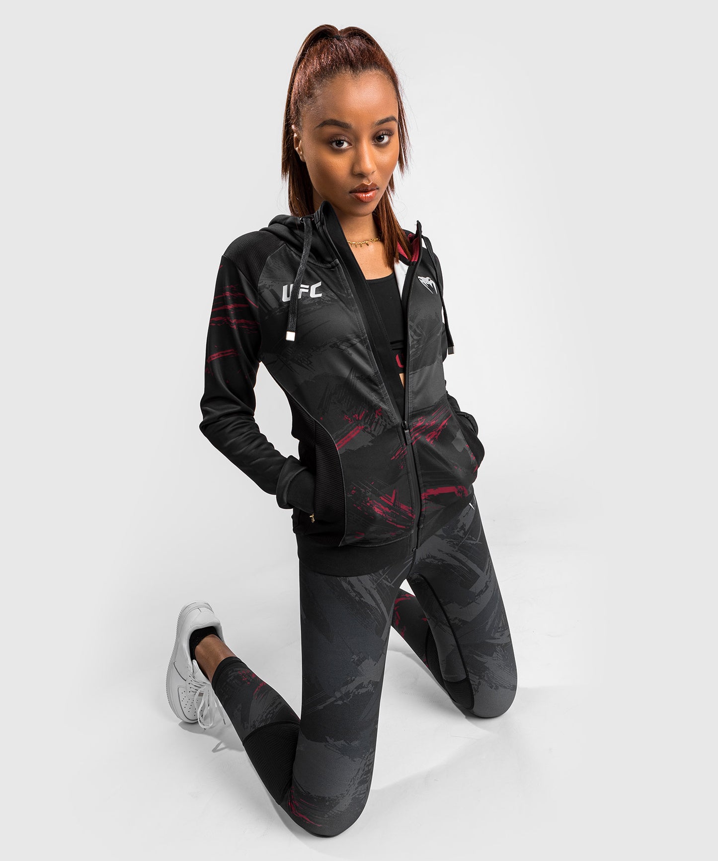 UFC Venum Authentic Fight Week Women’s 2.0 Zip Hoodie - Black/Red
