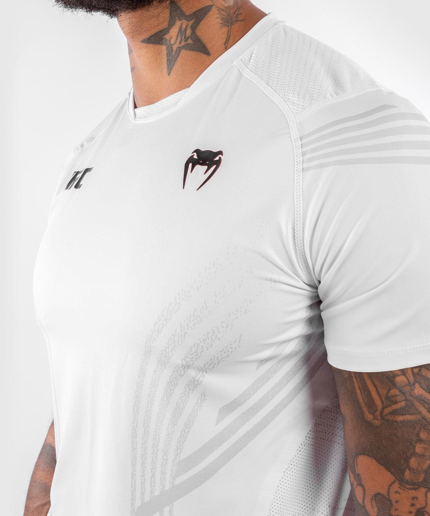 Camiseta Técnica Para Hombre Personalizada UFC Venum Authentic Fight Night - Blanco