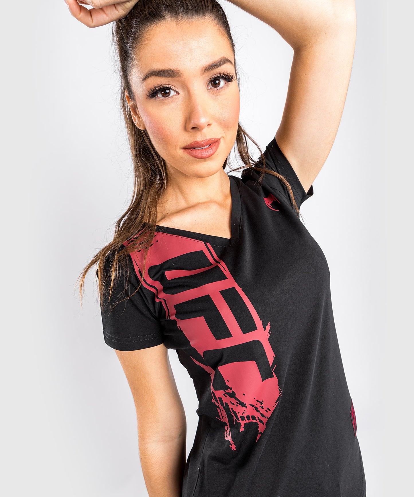 UFC Venum Authentic Fight Week Women’s 2.0 Short Sleeve T-Shirt - Black/Red