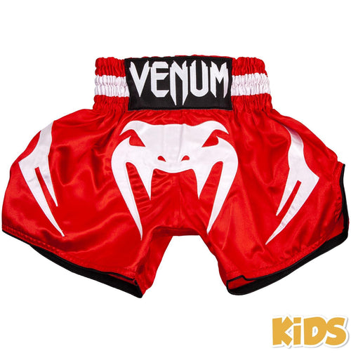 Venum Bangkok Inferno Kids Muay Thai Shorts - Red/White Picture 1