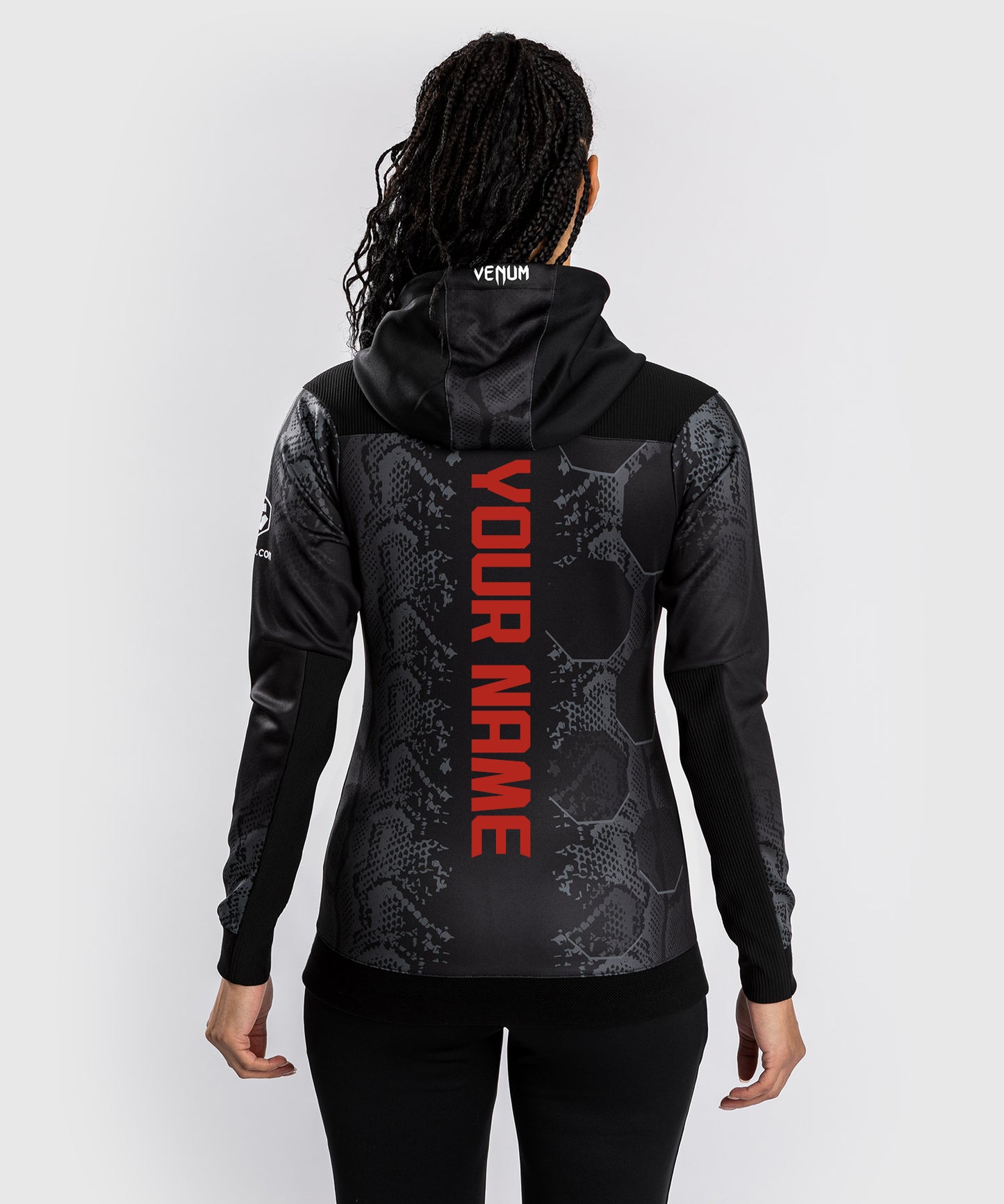 UFC Adrenaline by Venum Personalized Authentic Fight Night  Women's Walkout Hoodie - Black