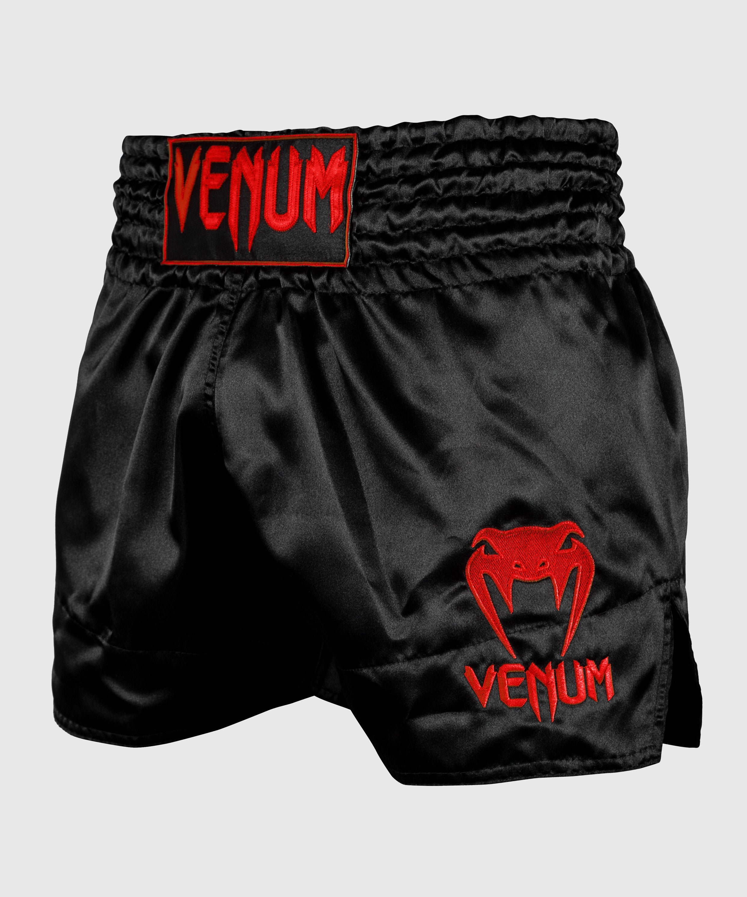 Short de Muay Thai Venum Classic Negro Rojo