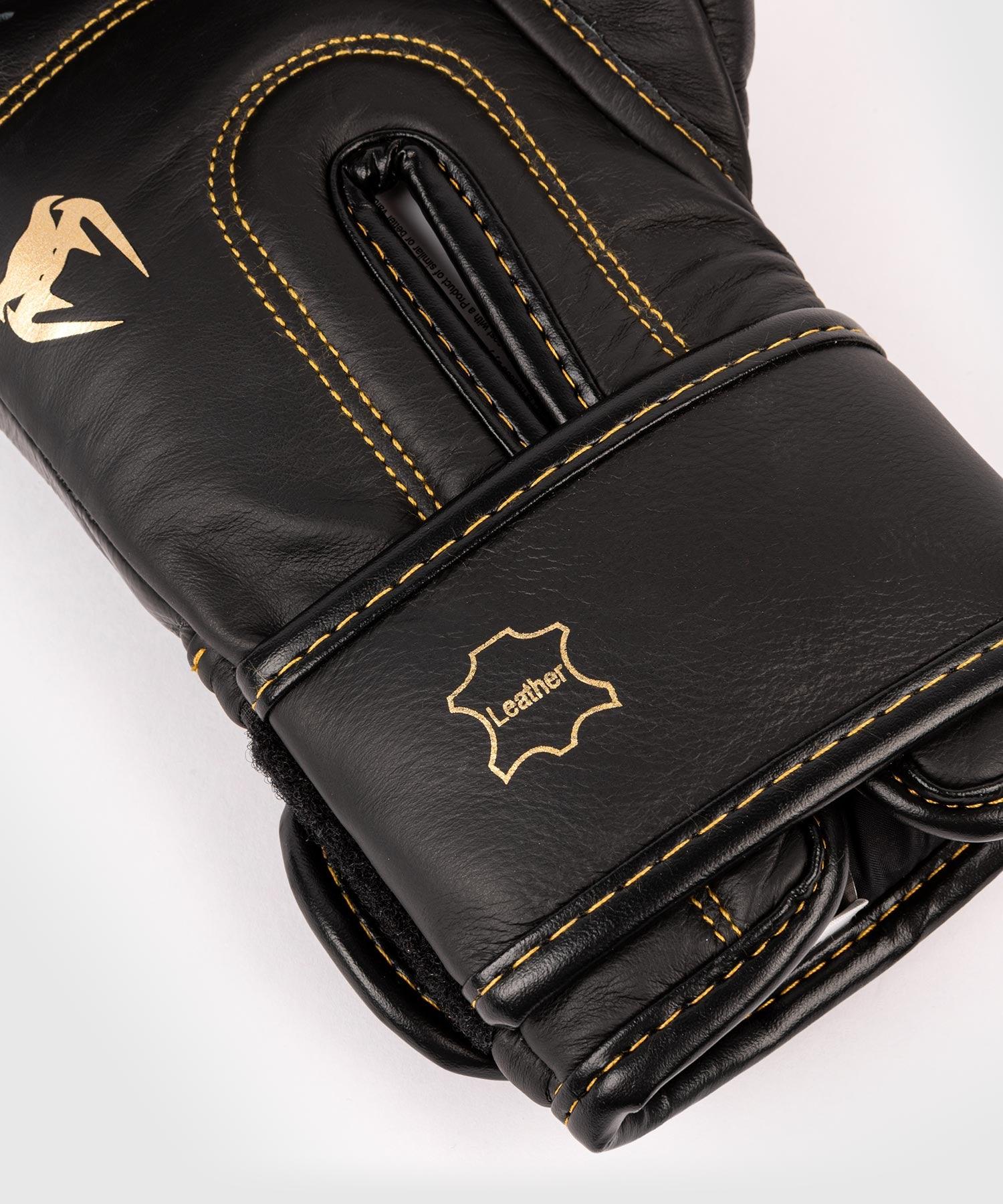 Venum Shield Pro Boxing Gloves Velcro - Black/Black-Gold Picture 5