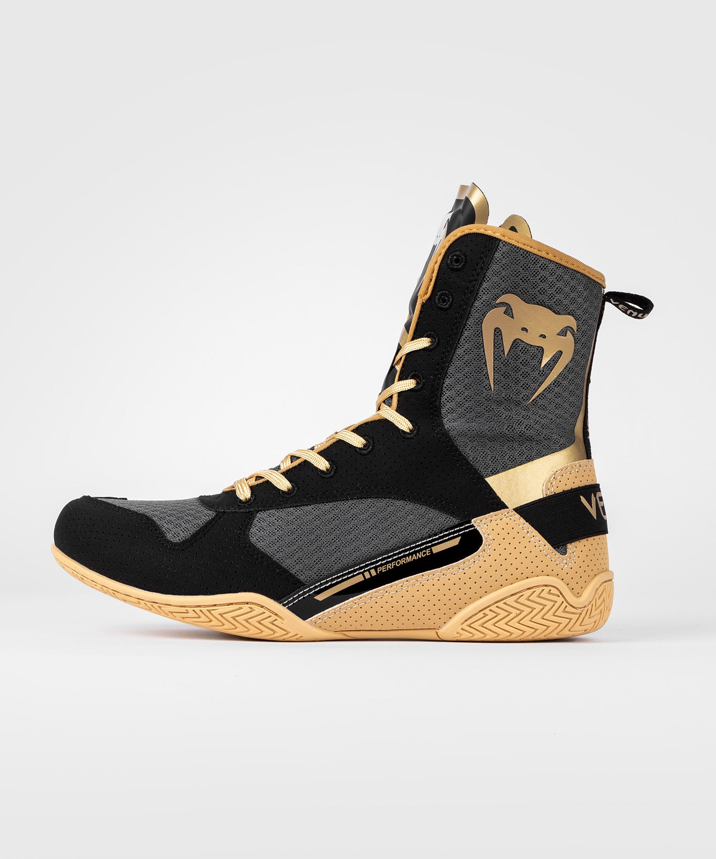 Venum Elite Boxing Shoes - Black/Beige