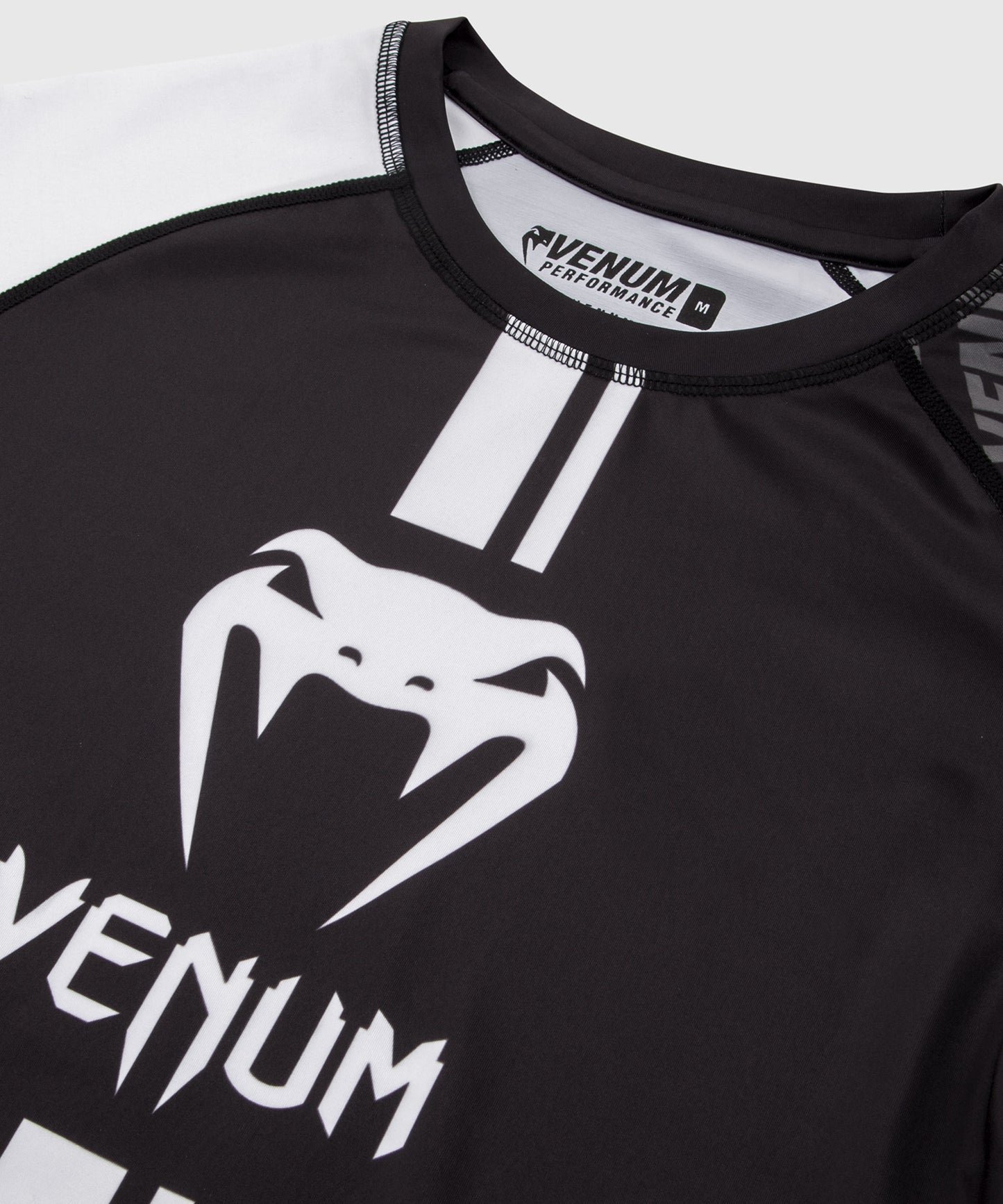 Venum Logos Rashguard Short Sleeves - Black/White