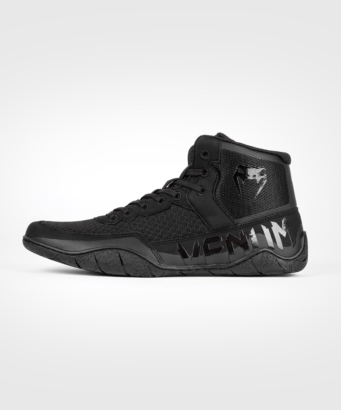 Venum Elite Wrestling Shoes - Black/Black