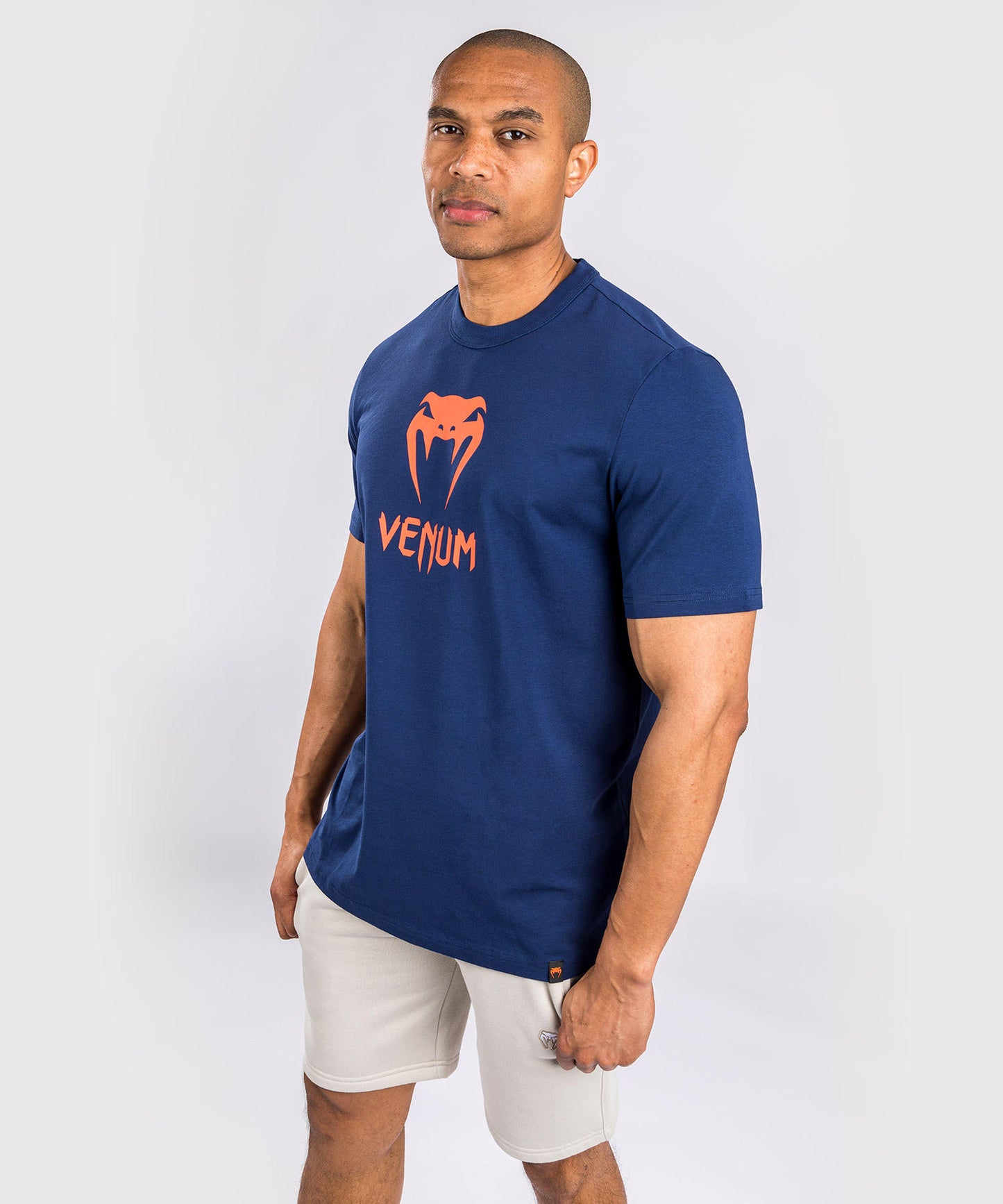 Venum Classic T-Shirt - Navy Blue/Orange
