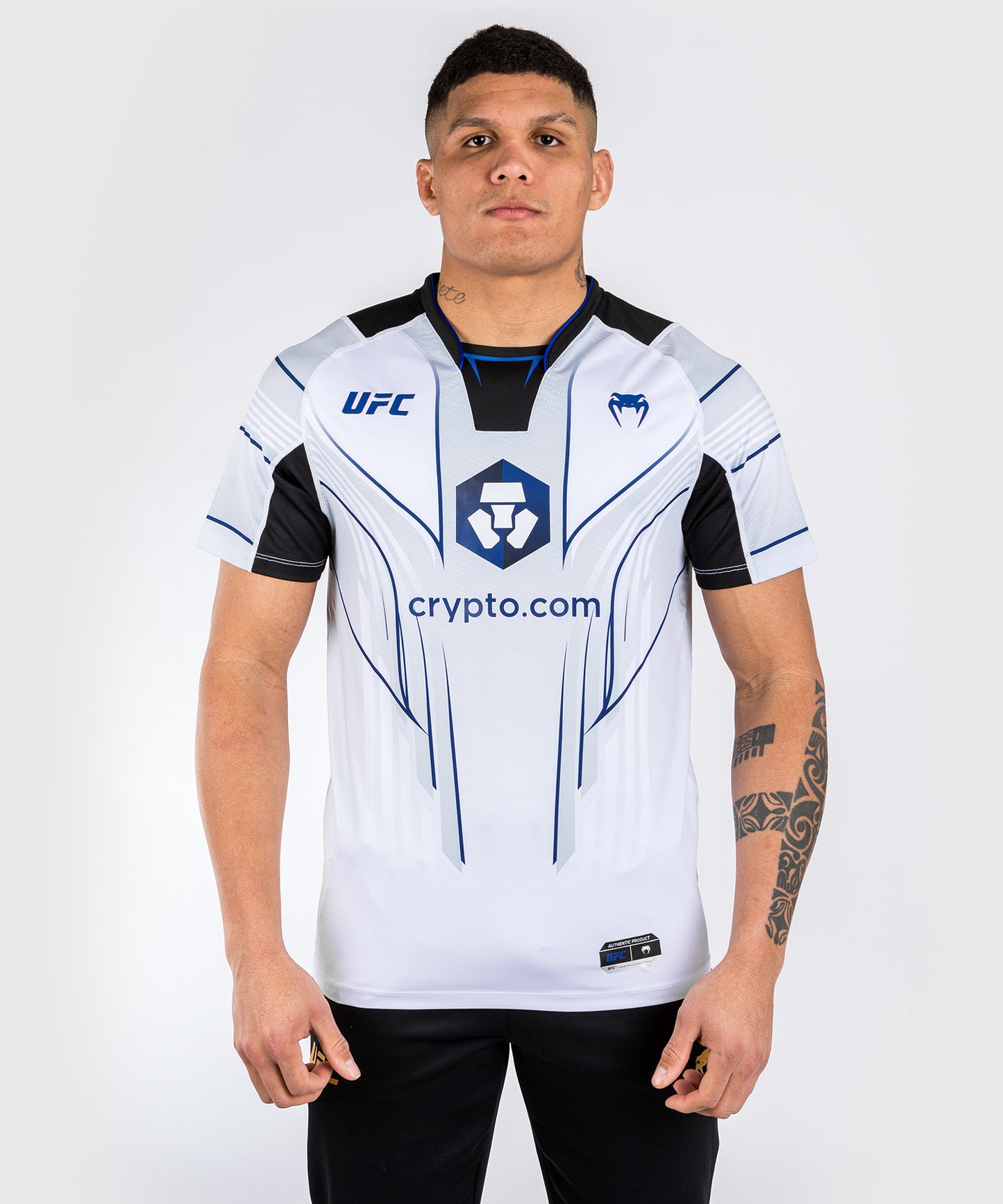 UFC Venum Personalized Authentic Fight Night 2.0 Kit by Venum Men's Walkout Jersey - Midnight Edition - Ice