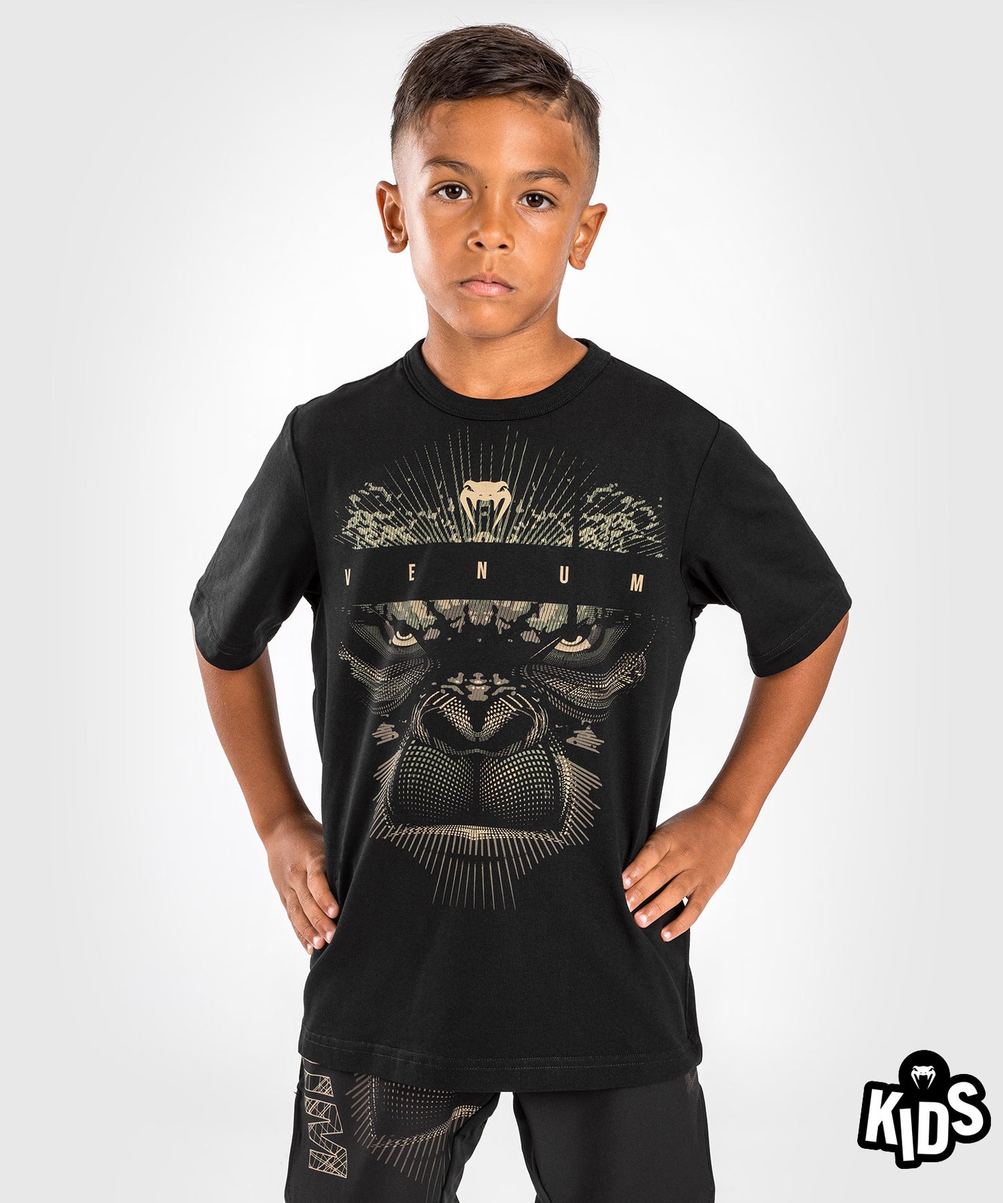 Venum Gorilla Jungle T-Shirt for Kids - Black/Sand