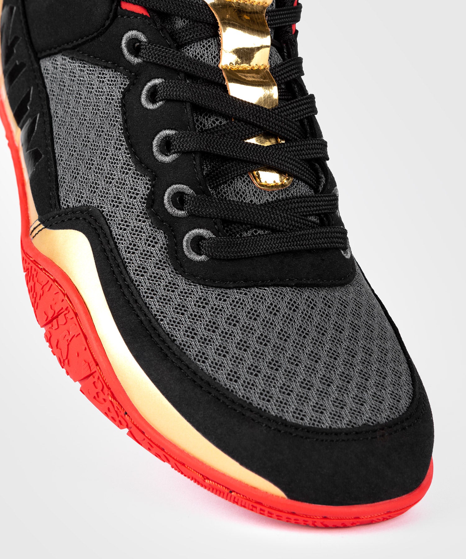 Venum Elite Wrestling Shoes Black Gold Red