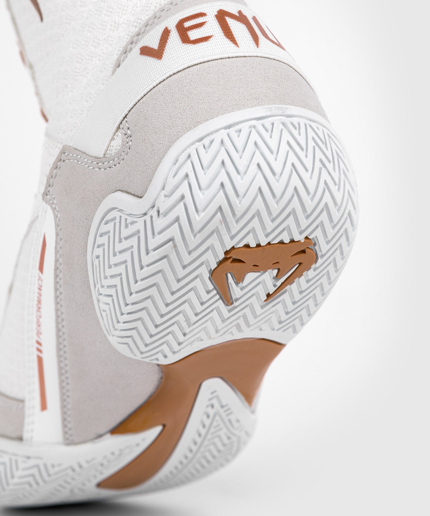 Venum Elite Boxing Shoes White Gold Venum