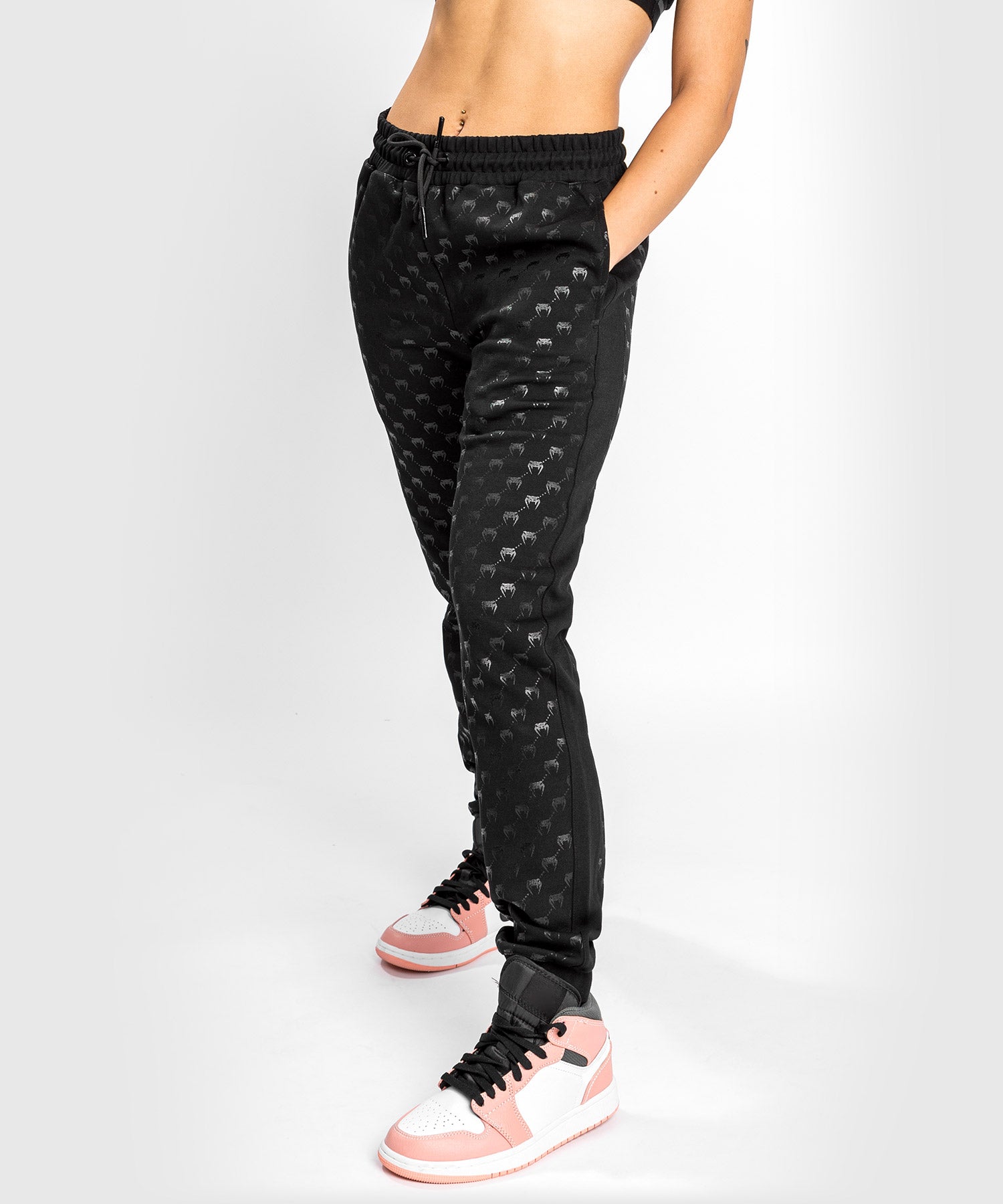 Black and pink joggers hotsell