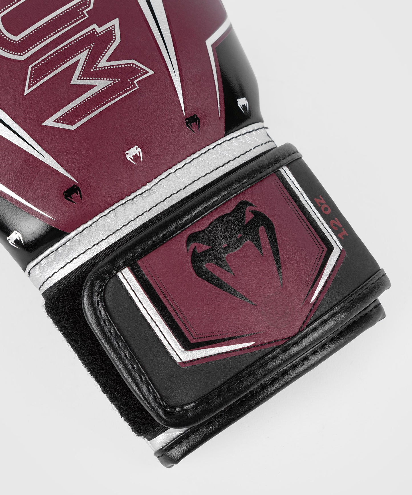 Venum Elite Evo Boxing Gloves - Burgundy/Silver