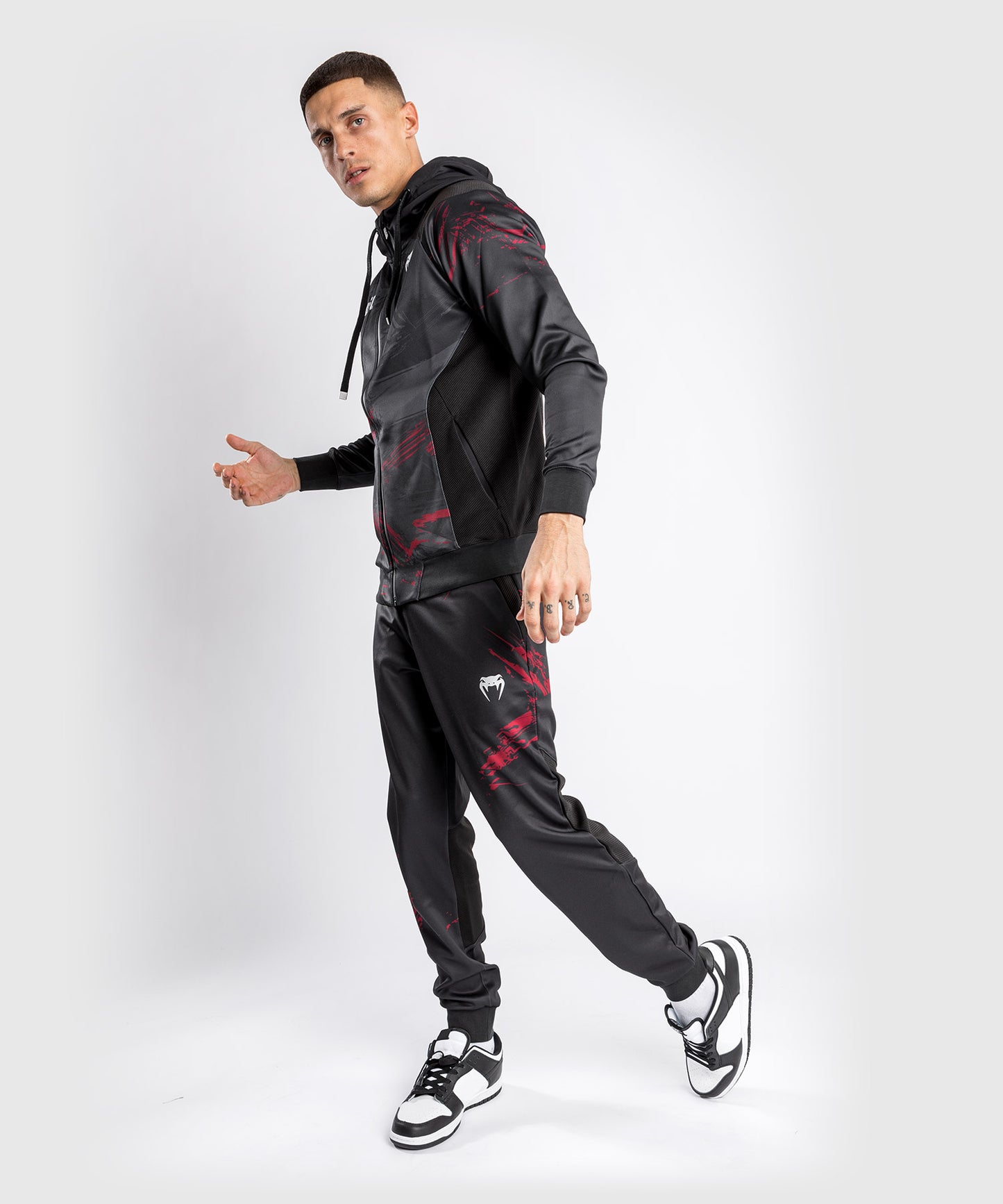 UFC Venum Authentic Fight Week 2.0 Men's Zipped Hoodie - Black/Red