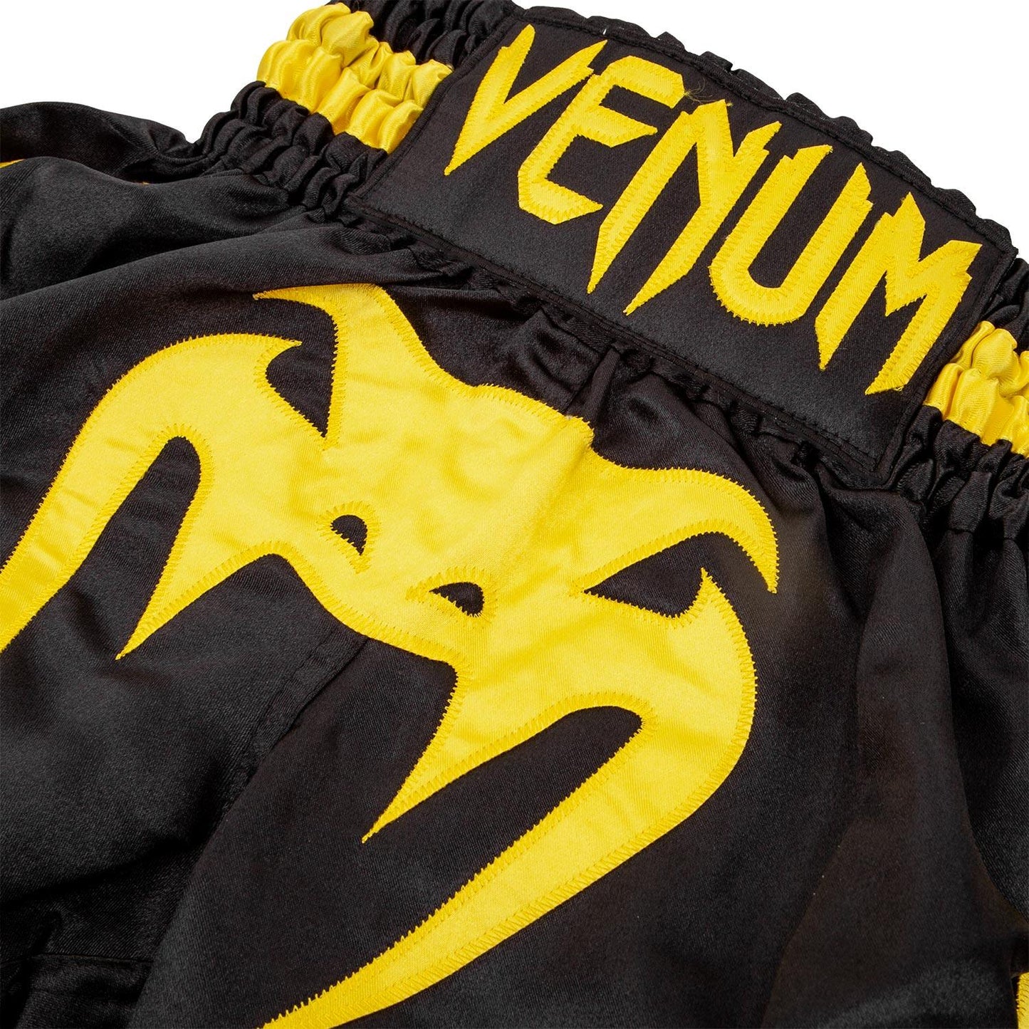 Venum Bangkok Inferno Kids Muay Thai Shorts - Black/Yellow Picture 3