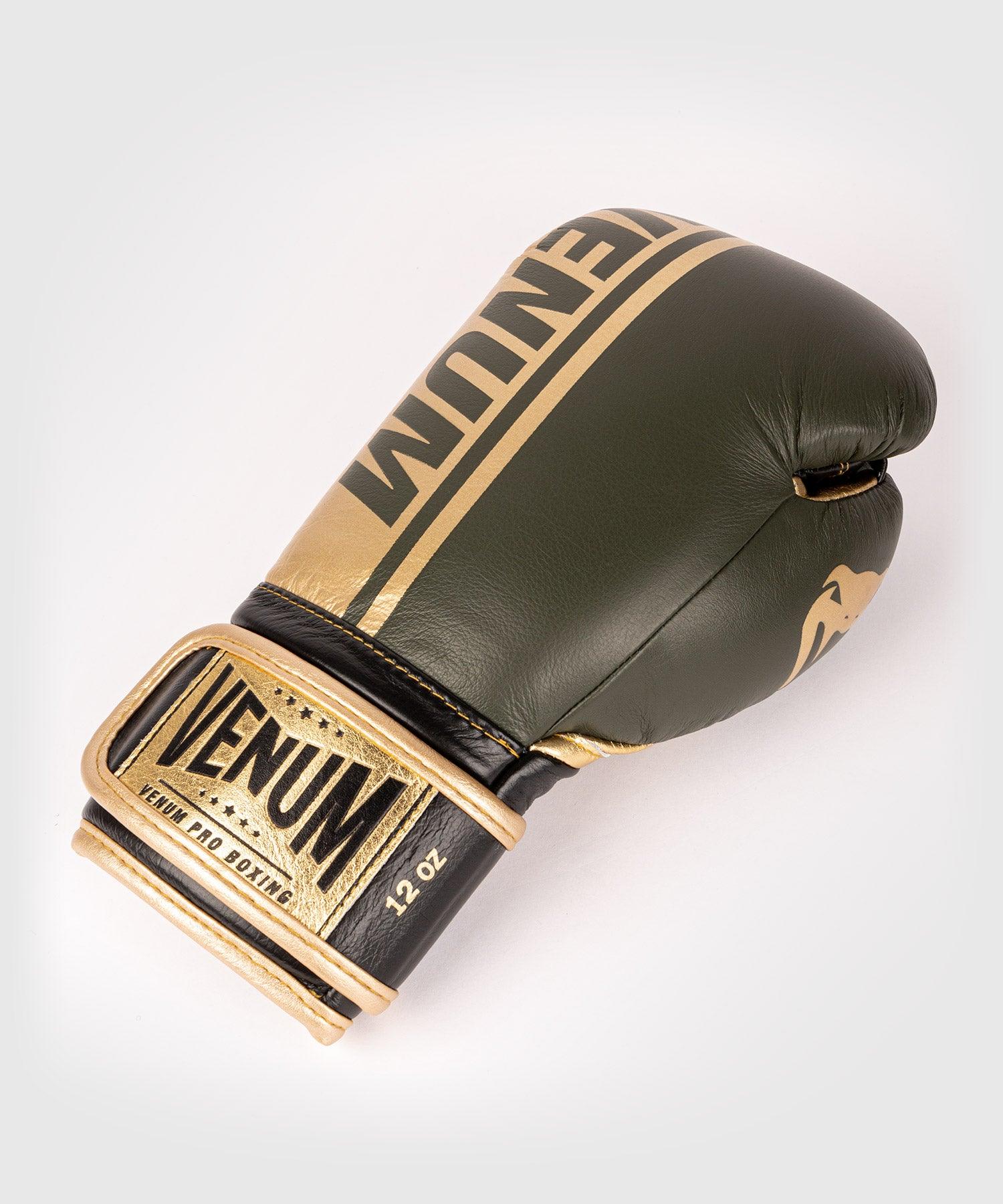 Venum Shield Pro Boxing Gloves Velcro - Khaki/Gold Picture 6