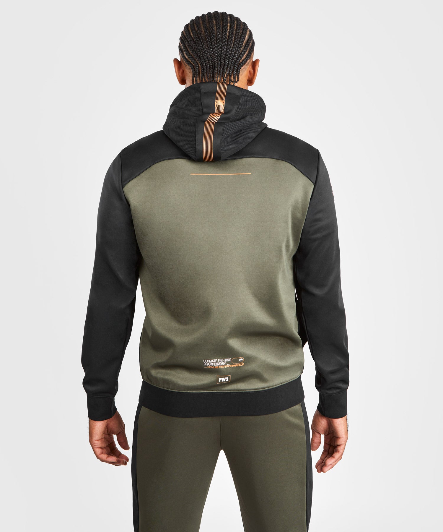 UFC Adrenaline by Venum Fight Week Men's Zip Hoodie - Khaki
