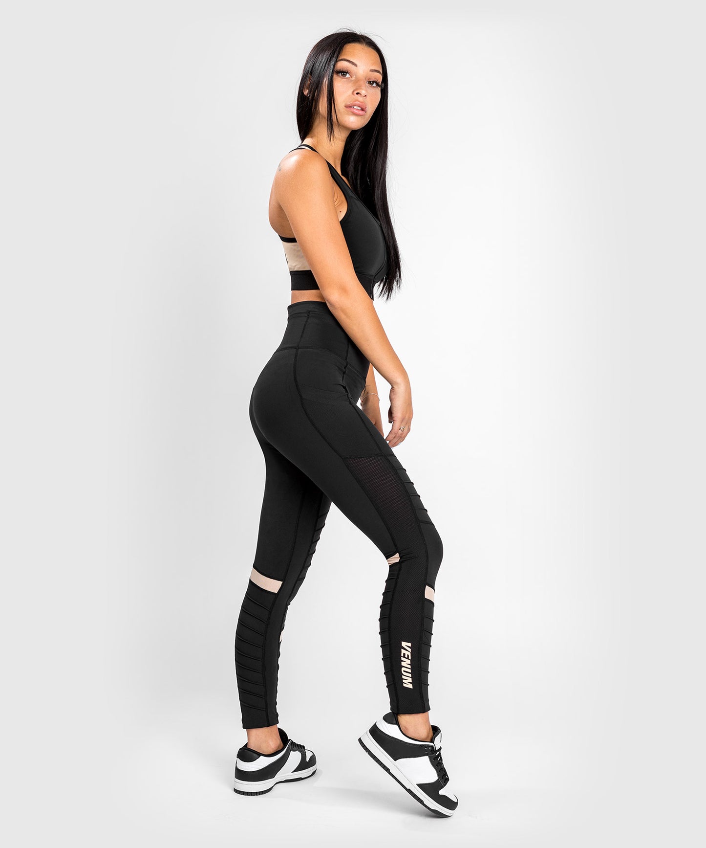 Venum Moto Leggings 7/8 - For Women - Black/Sand - Venum