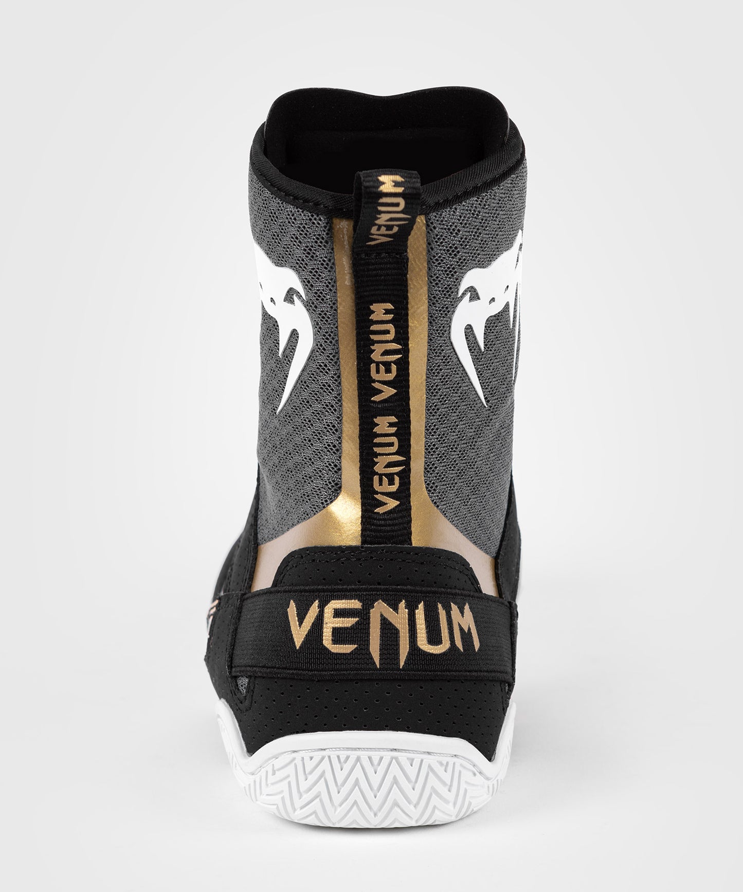 Venum Elite Boxing Shoes - Black/White/Gold