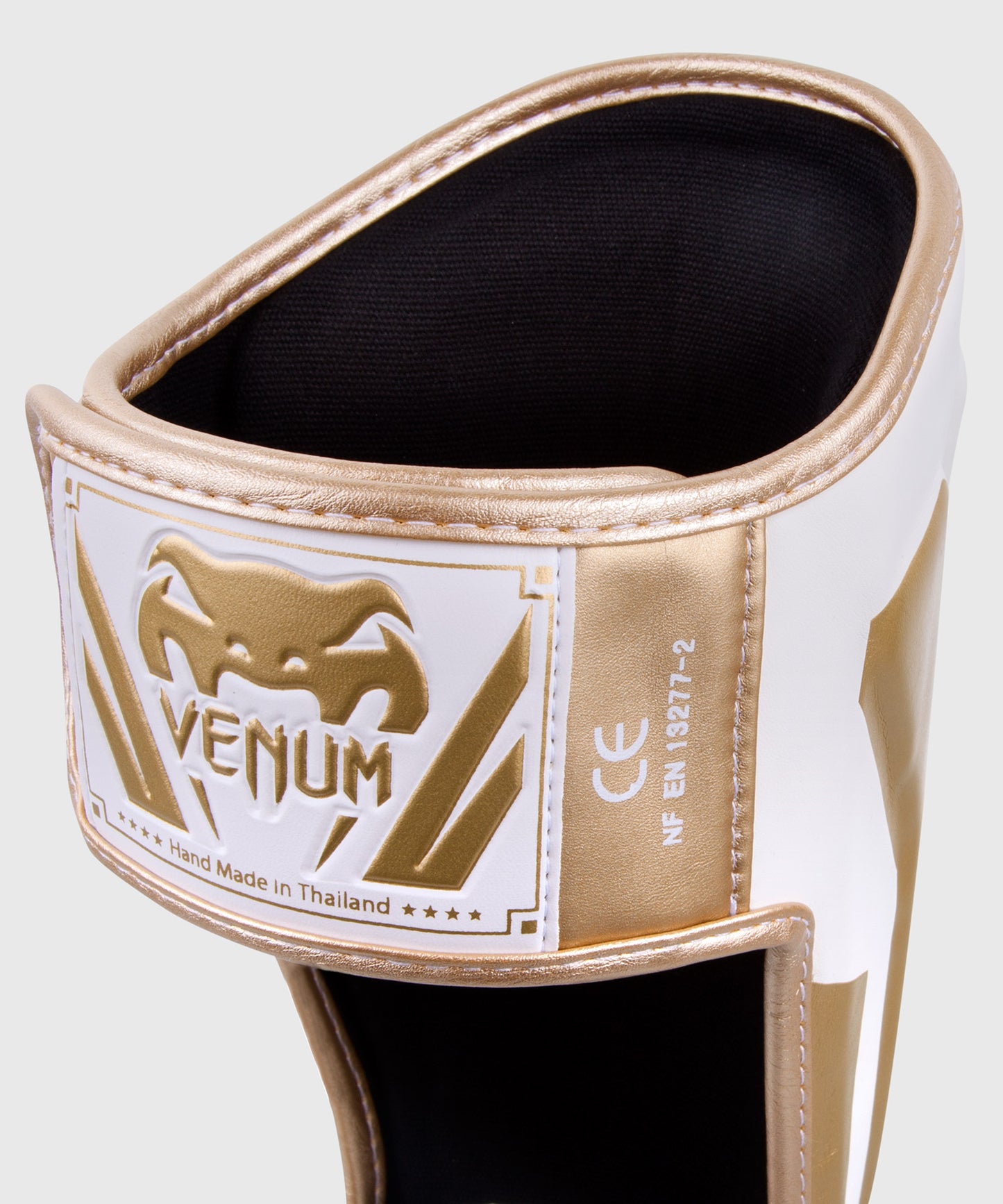 Venum Elite Standup Shin guards - White/Gold