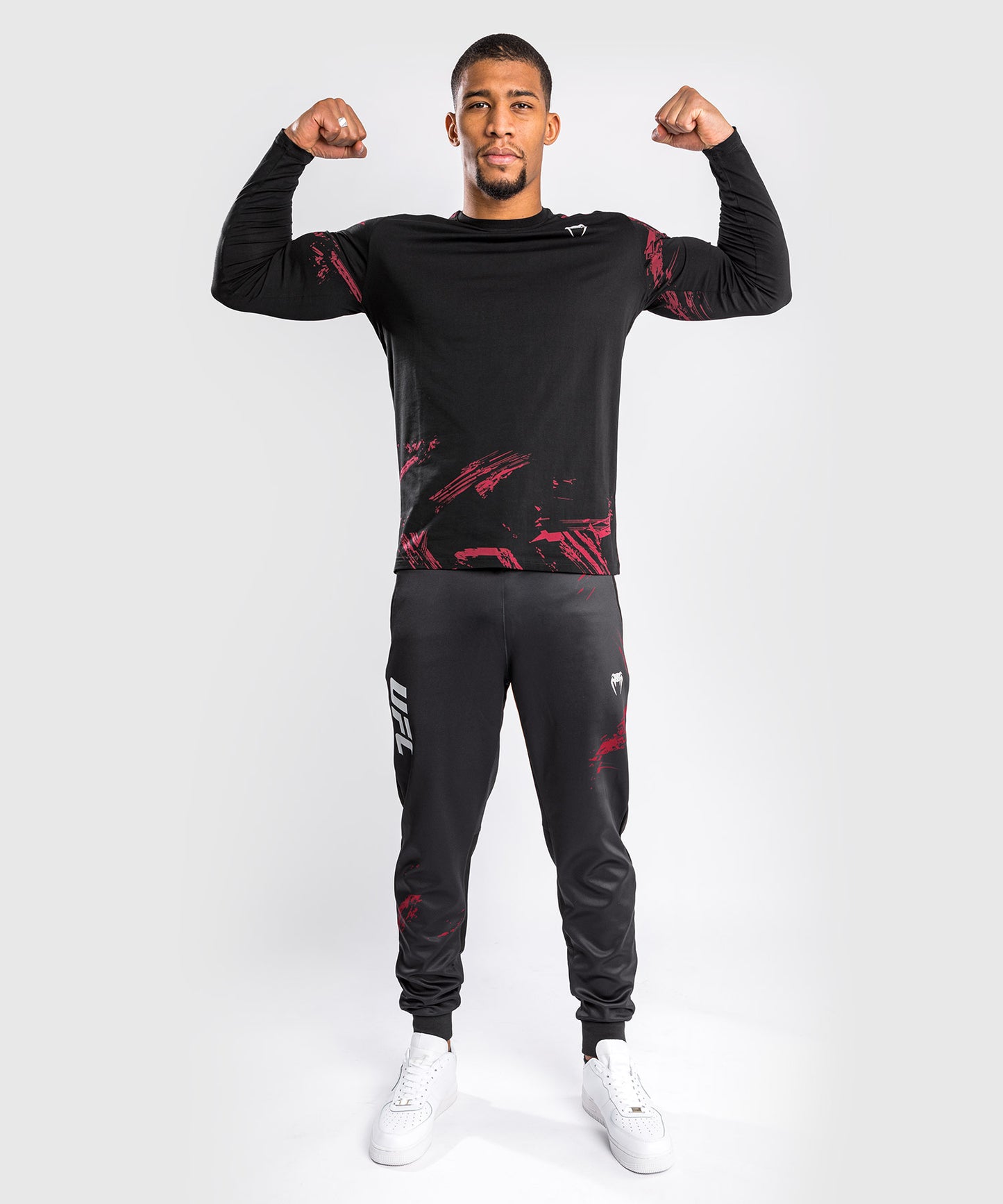 UFC Venum Authentic Fight Week Men’s 2.0 Long Sleeve T-Shirt - Black/Red