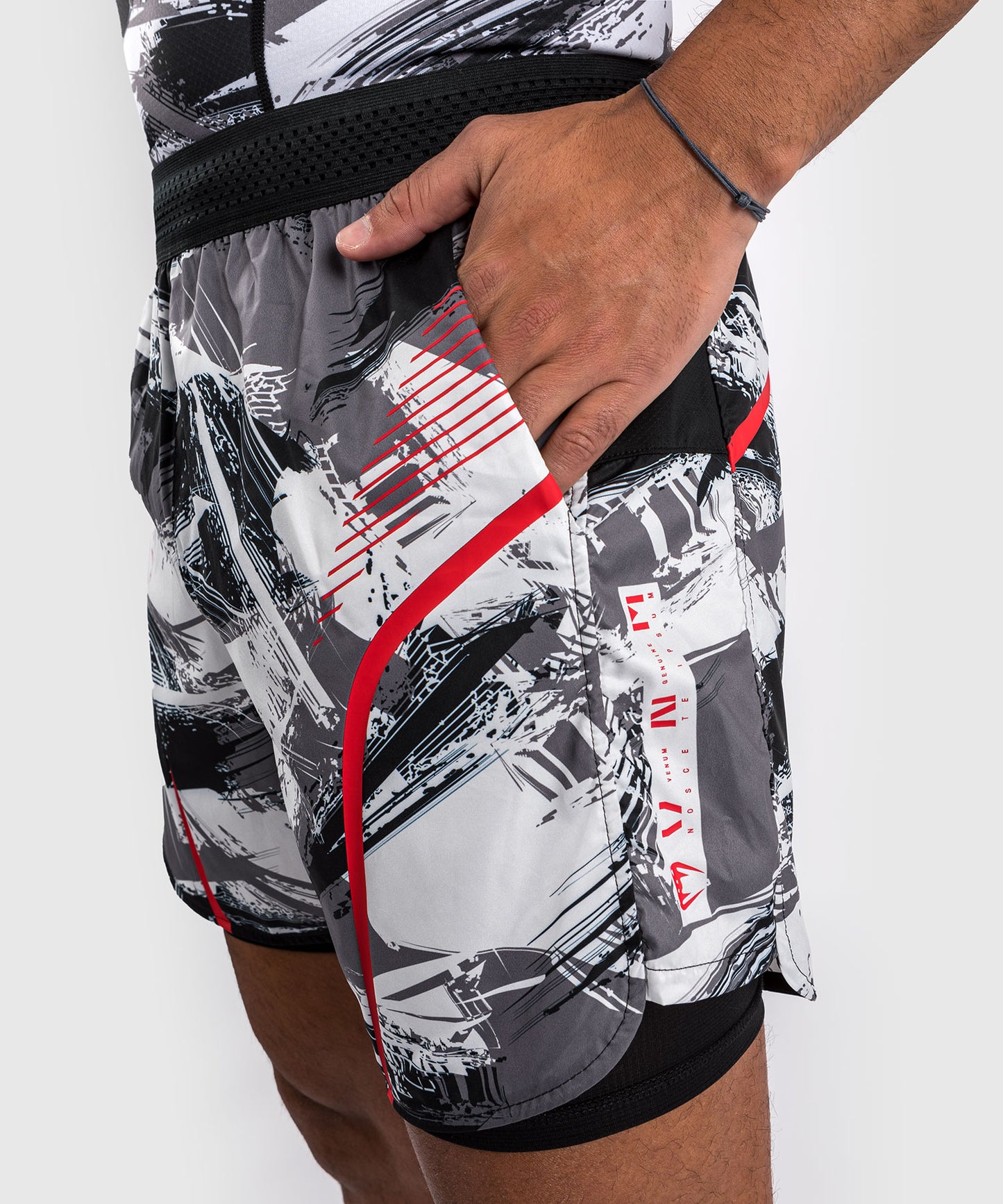 Venum Electron 3.0 Training shorts - Grey/red