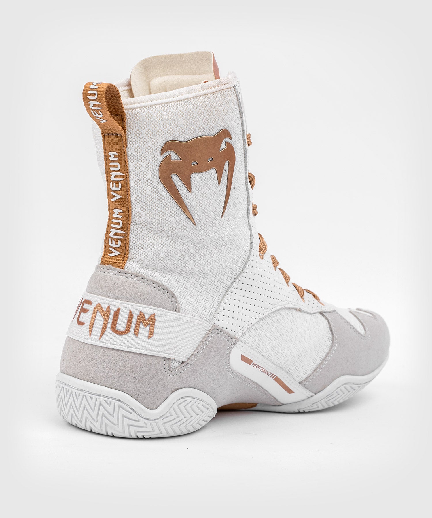 Chaussures de boxe Venum Elite blanc / or > Livraison Gratuite