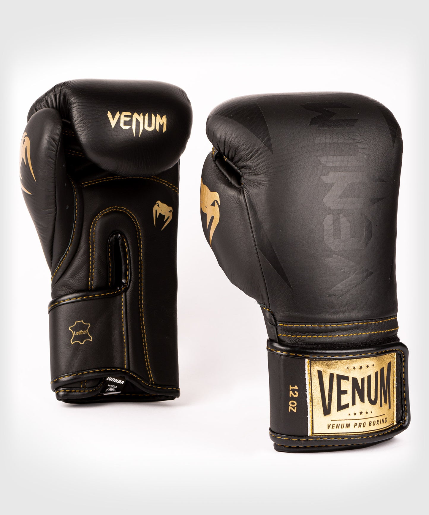 Venum Hammer Pro Boxing Gloves Velcro - Black/Black-Gold