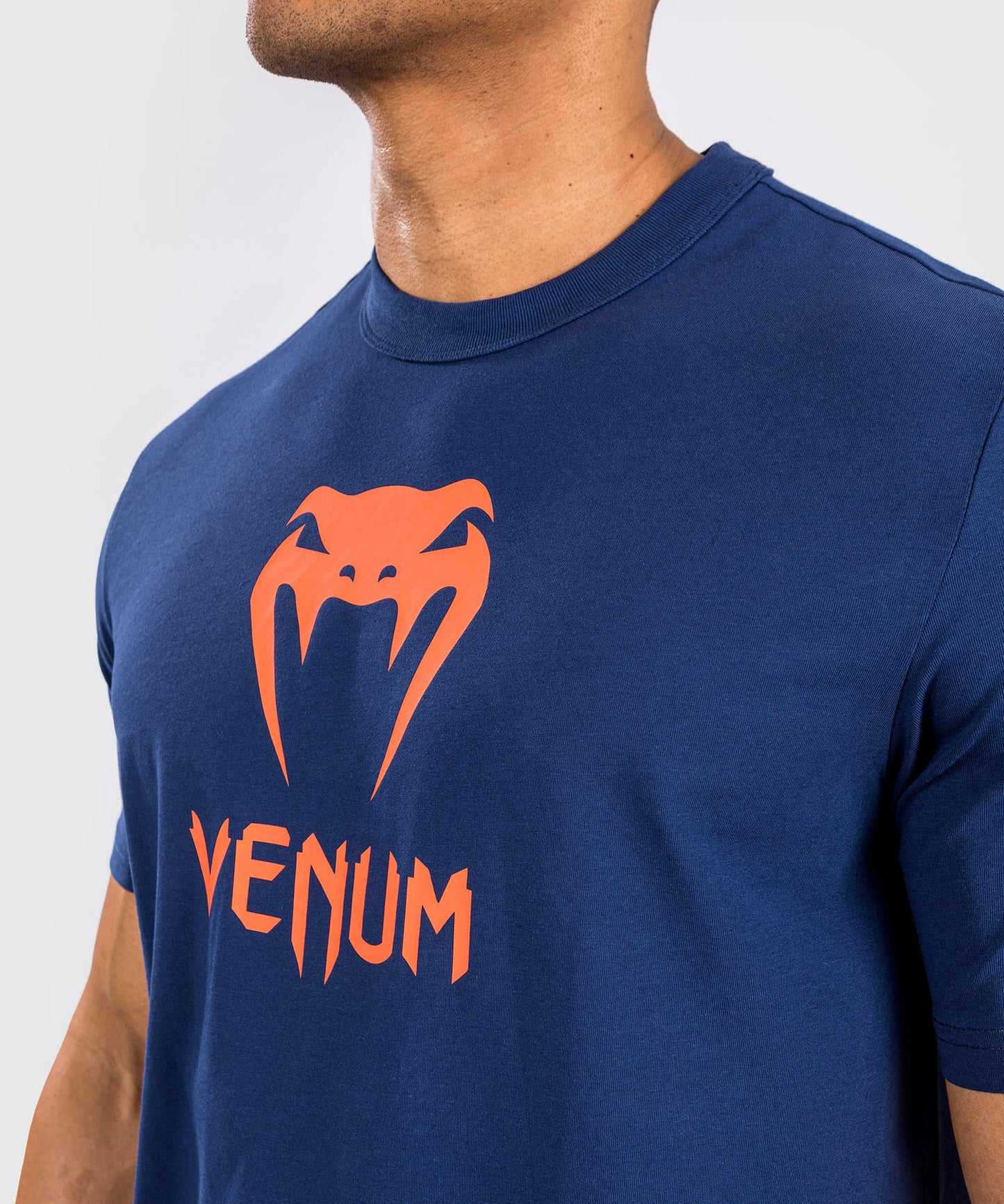 Venum Classic T-Shirt - Navy Blue/Orange