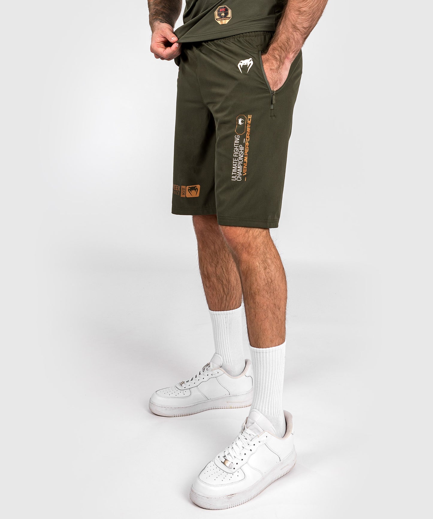 UFC Adrenaline by Venum Fight Week Men’s Performance Shorts - Khaki/Bronze