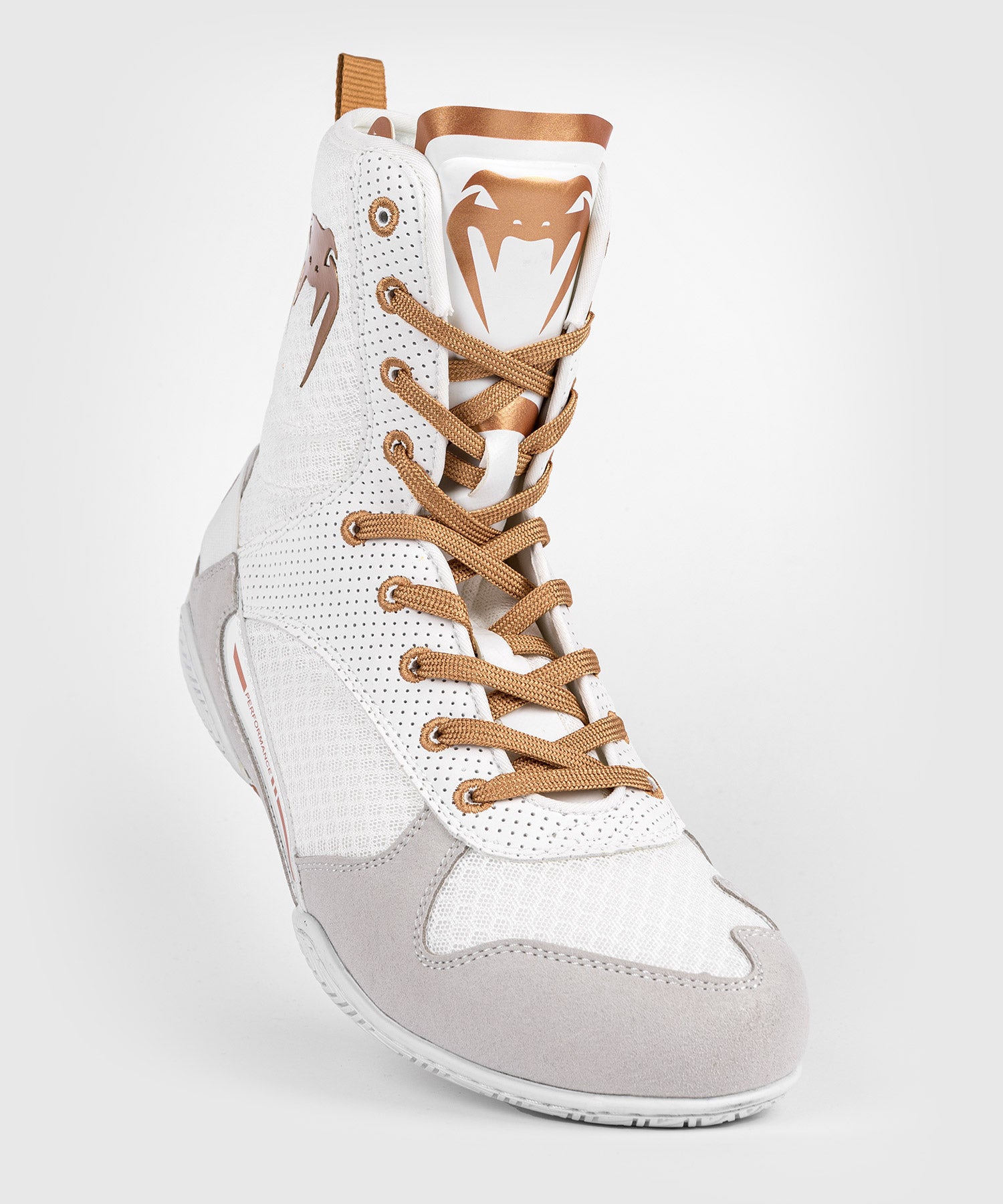Boxing boots white top and gold